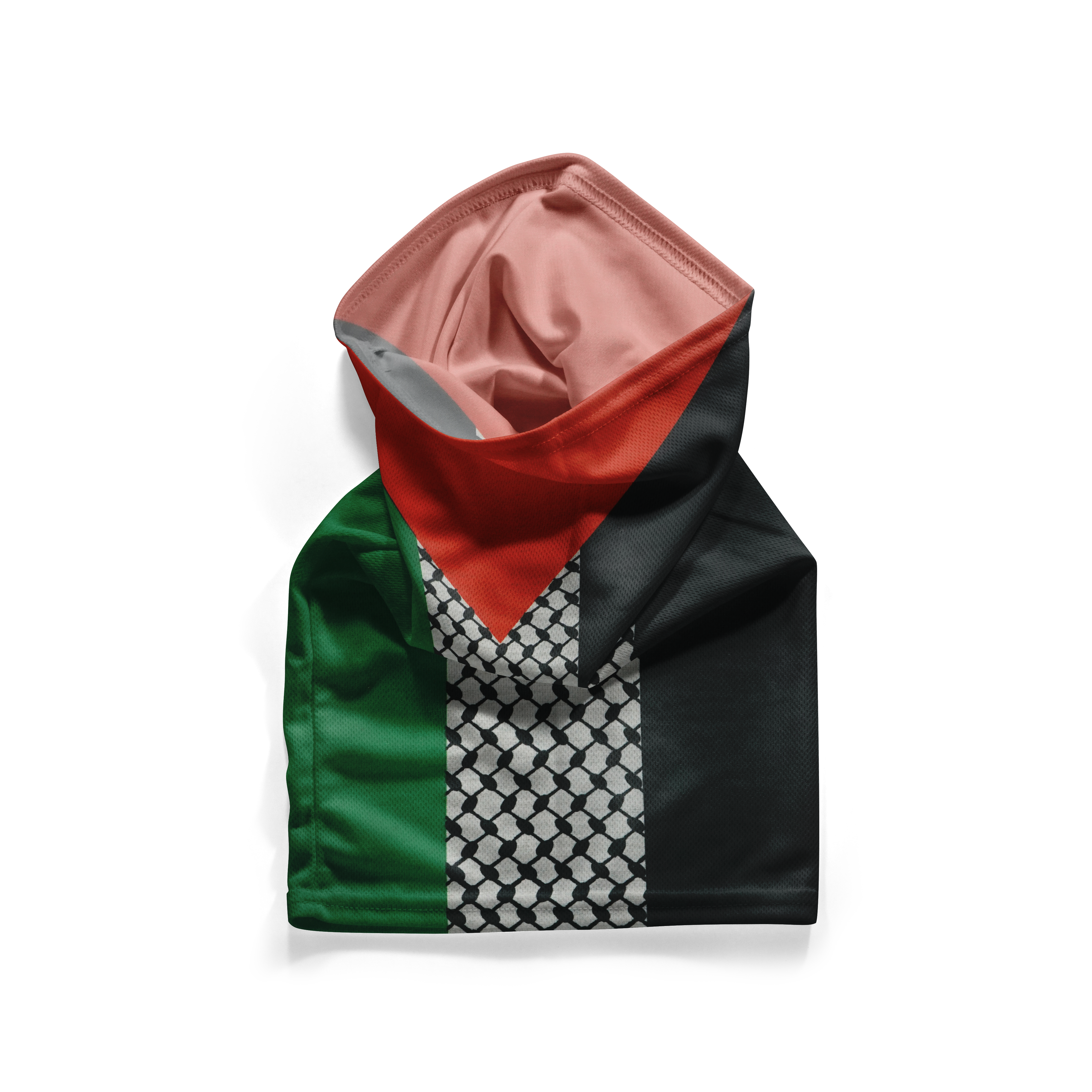 Palestine Gaza Chain Fence Flag Snood  – Breathable Mask Neck Gaiter Face Covering
