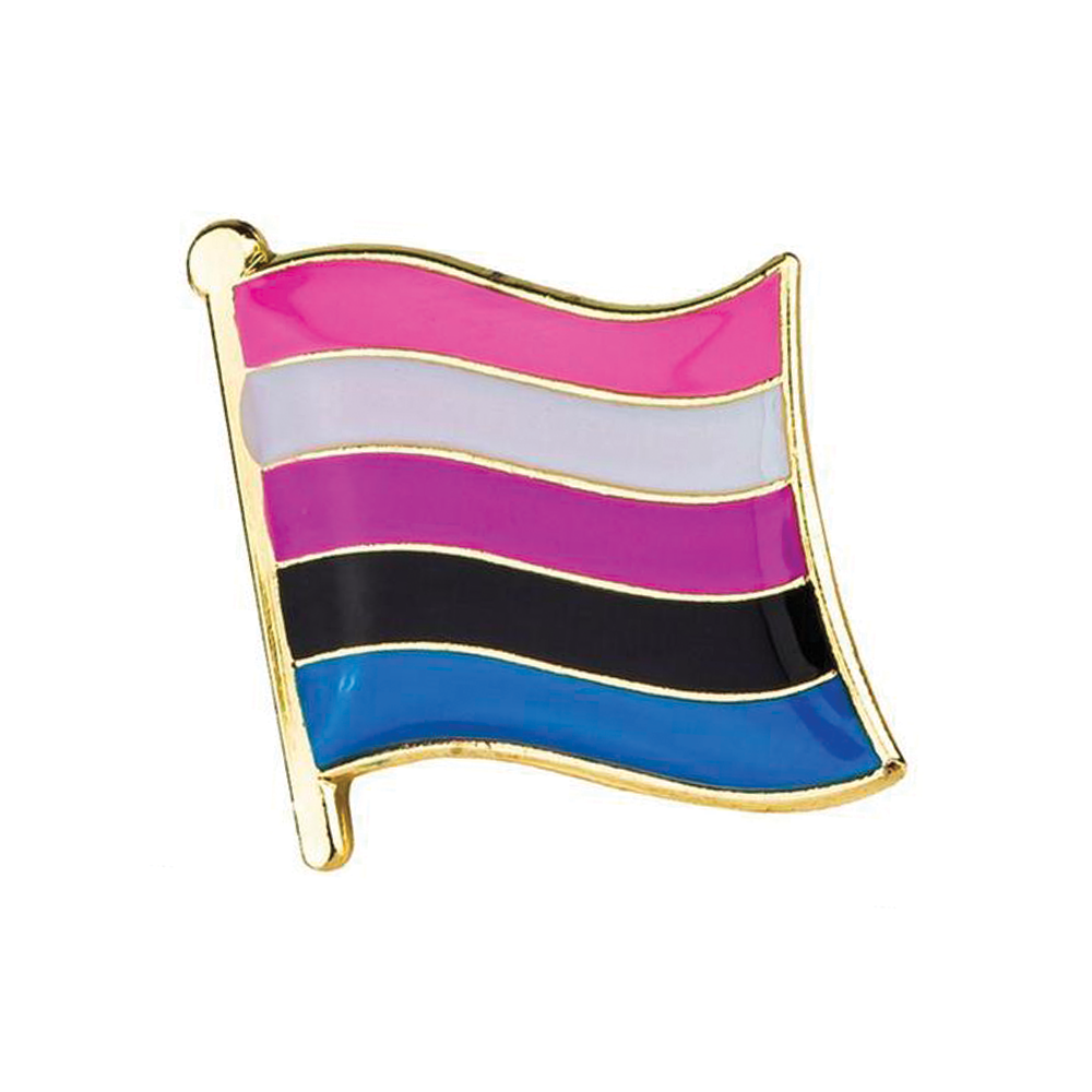 Genderfluid Flag Pin Badge Main image