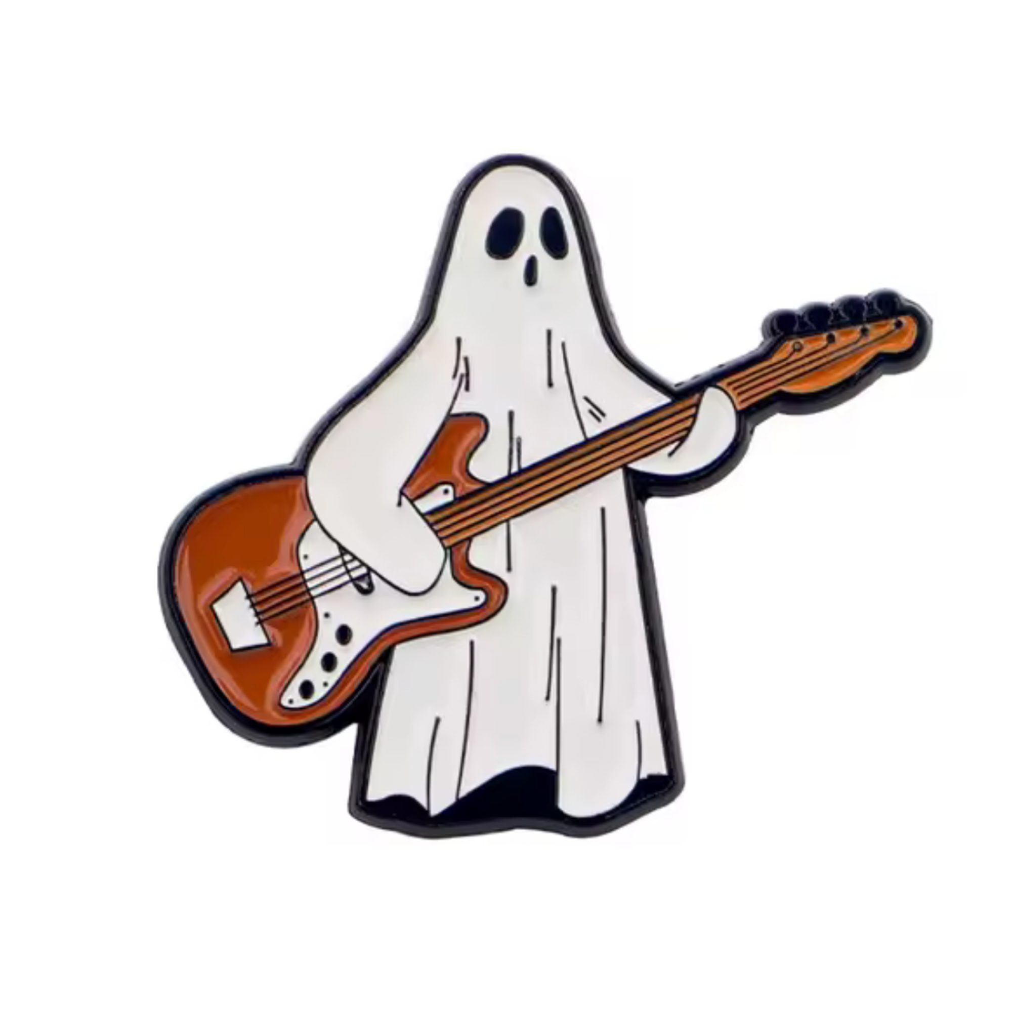 Ghost Playing Guitar Pin Badge