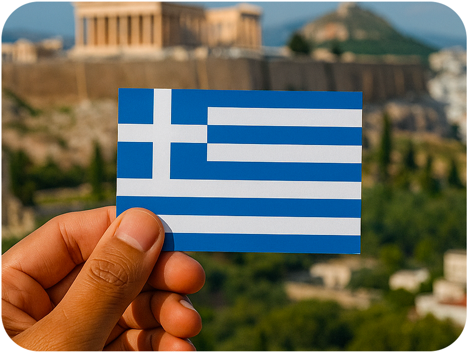20 X Greece Flag Stickers