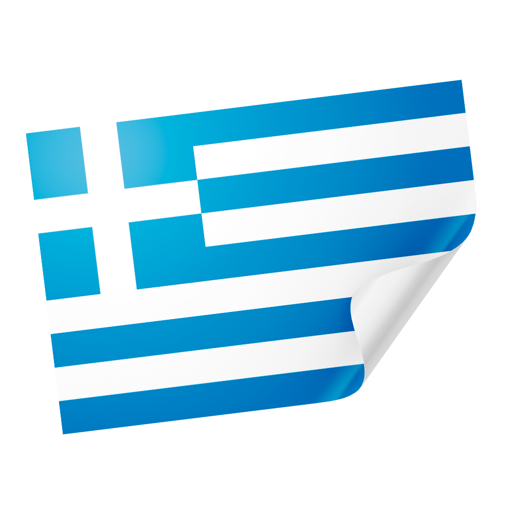 20 X Greece Flag Stickers