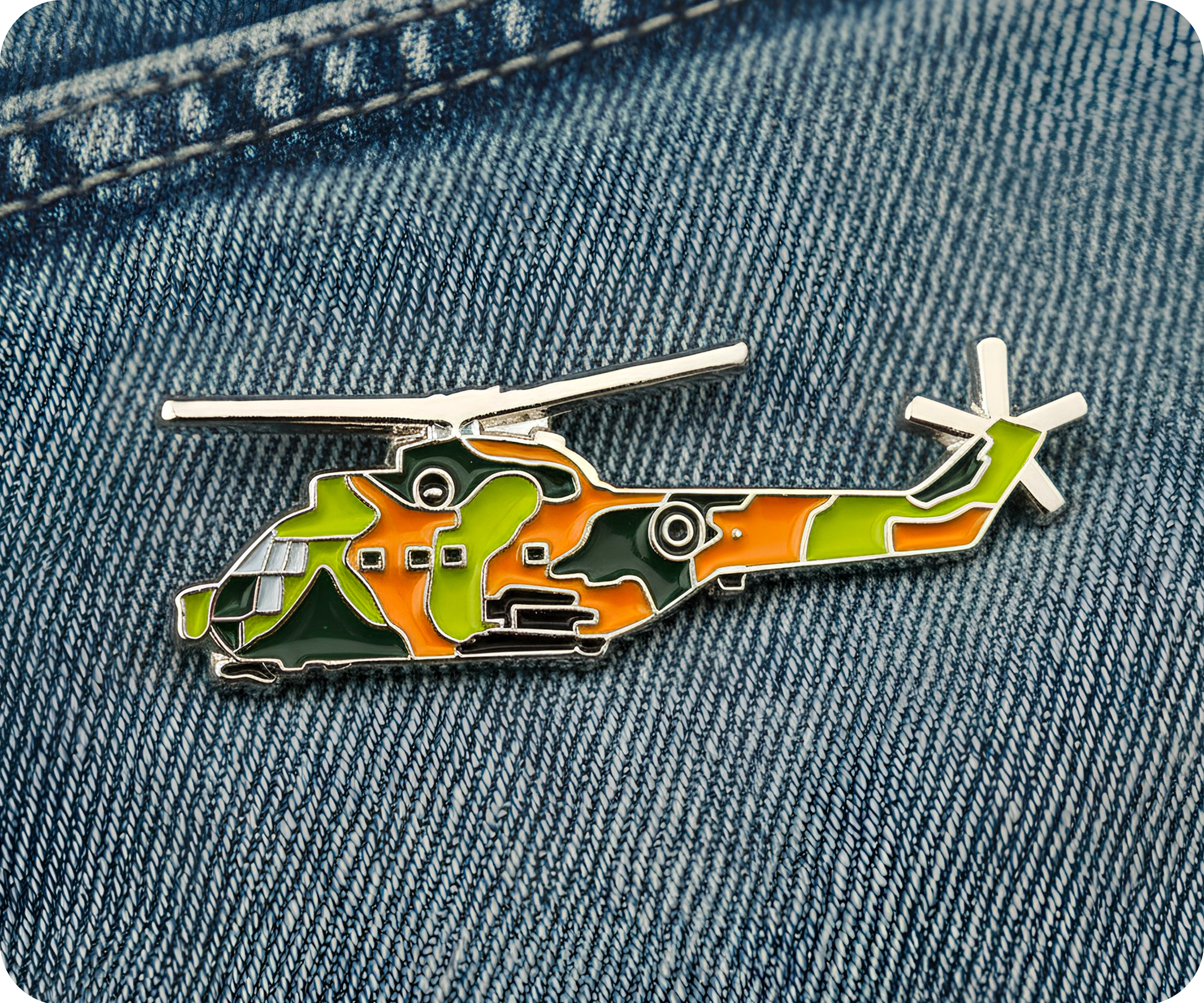 Helicopter Air Force Pin Badge Secondary image