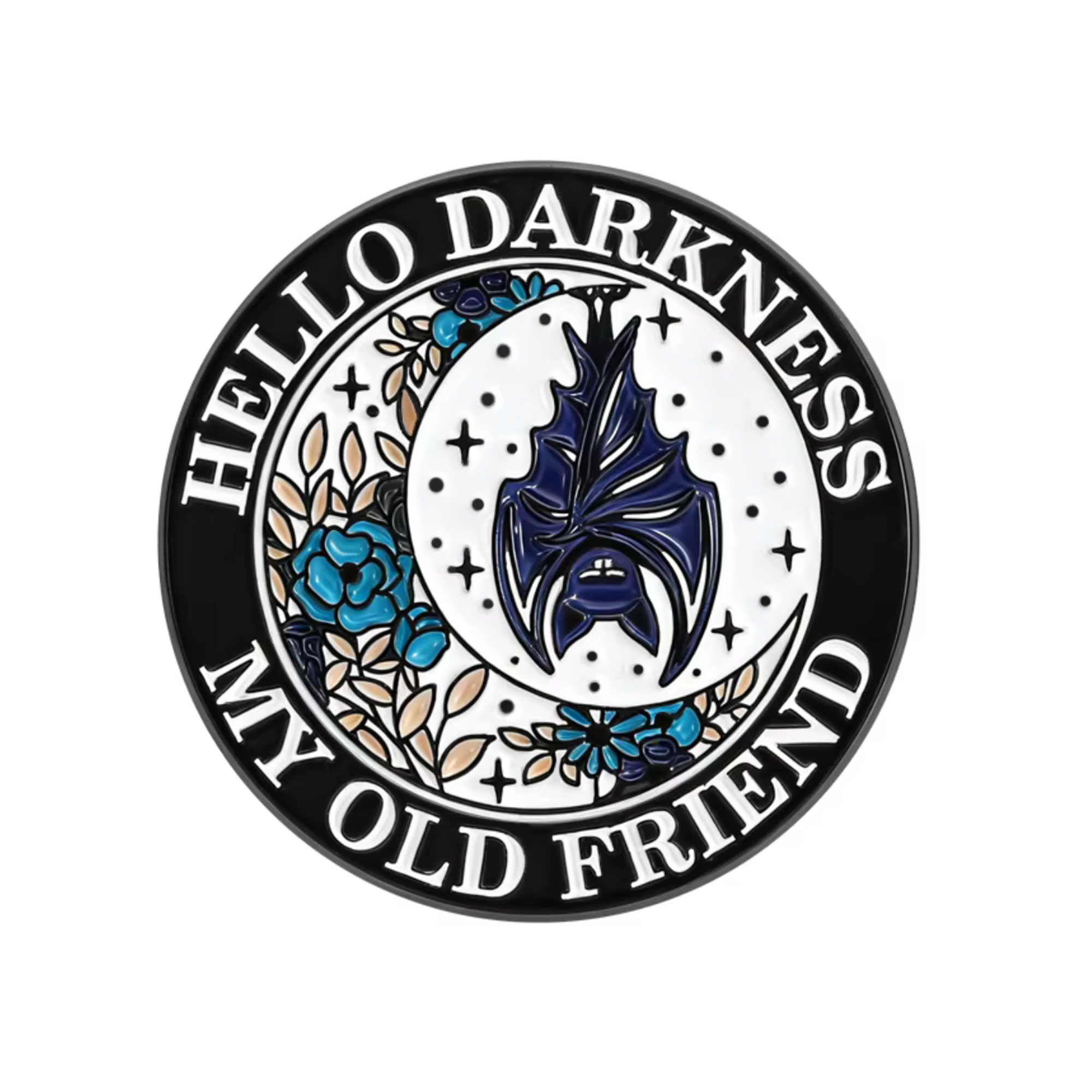 Hello Darkness My Old Friend Pin Badge Main image