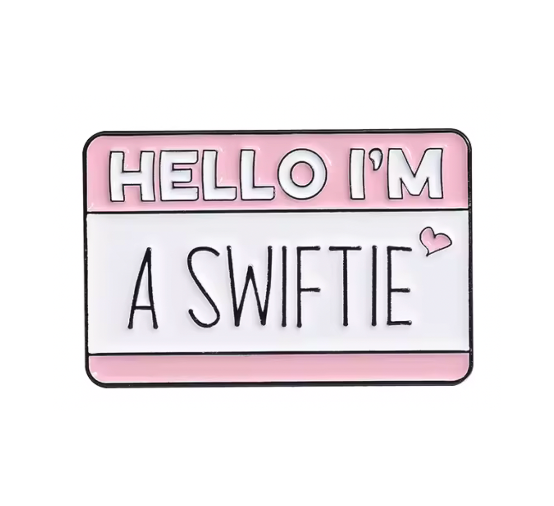 Hello I'm A Swiftie Pin Badge Main image