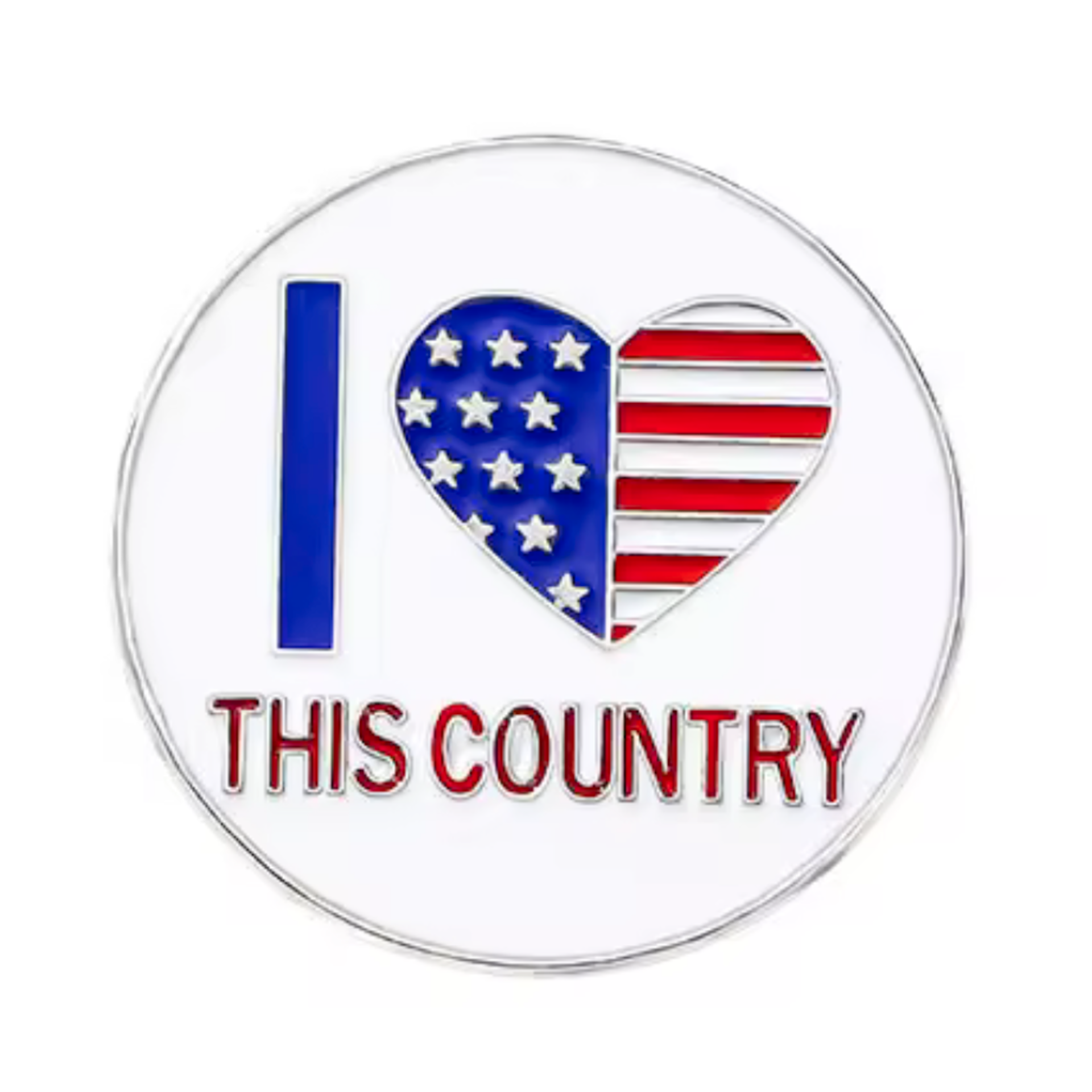 I Love this Country Unites States USA Pin Badge