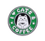 I Love Cats & Coffee Pin Badge