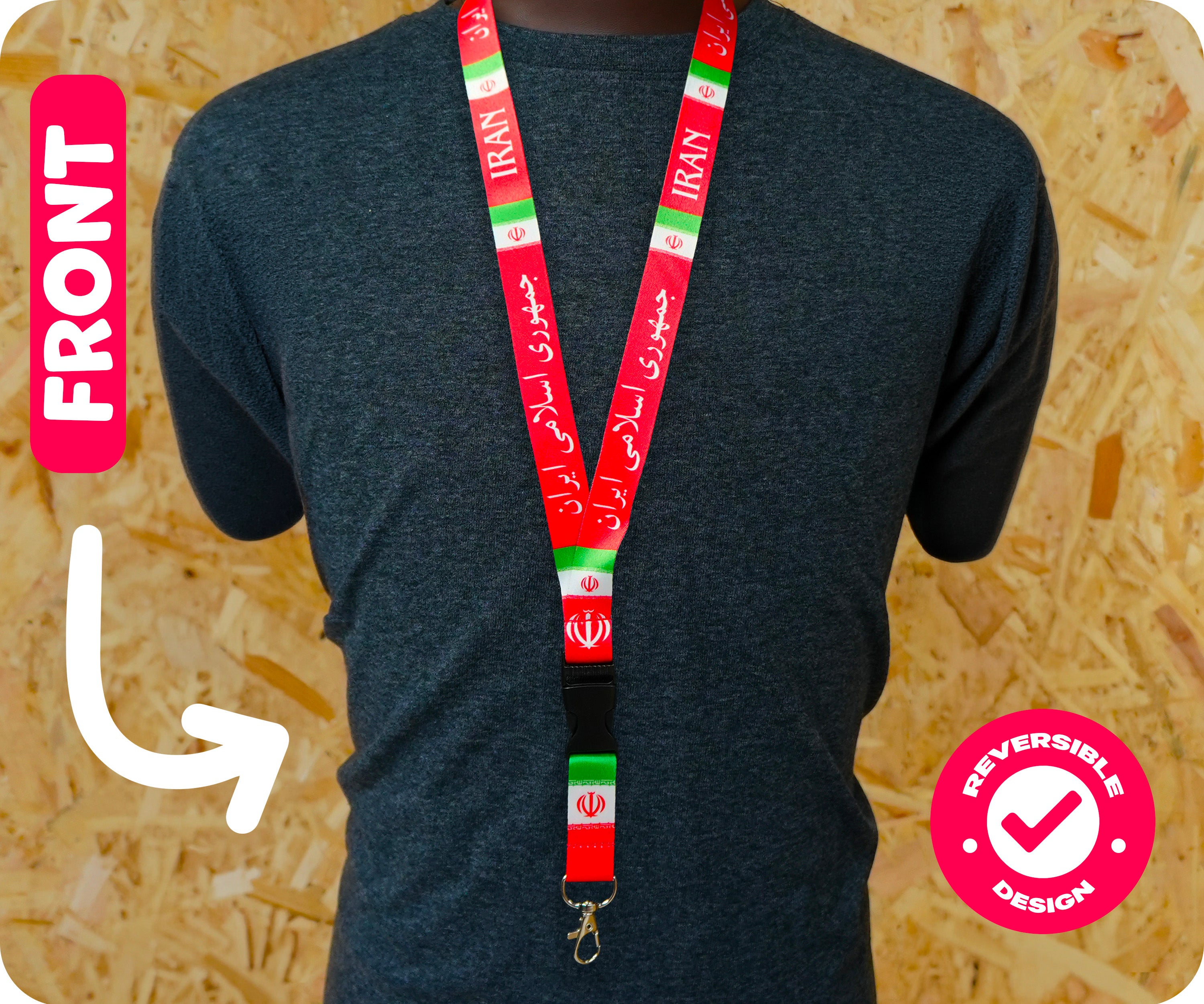 Iran National Flag Persian Lanyard Secondary image