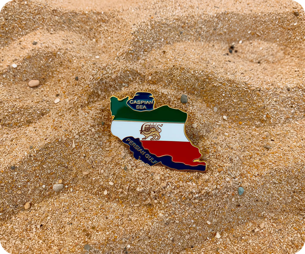 Iran Iranian Country Shape Pin Badge