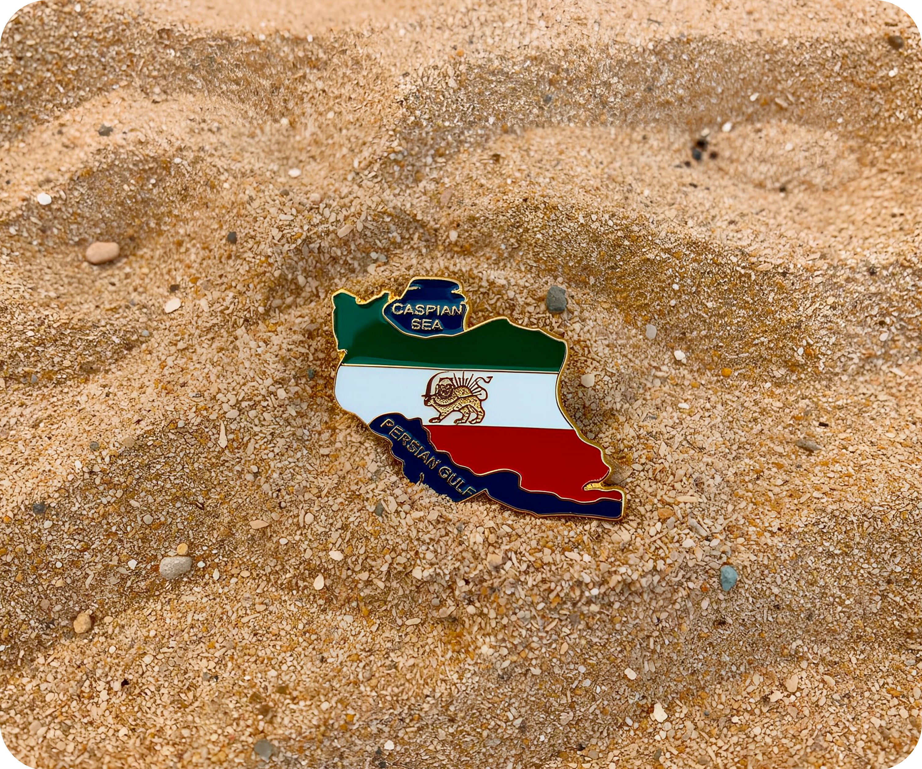 Iran Iranian Country Shape Pin Badge