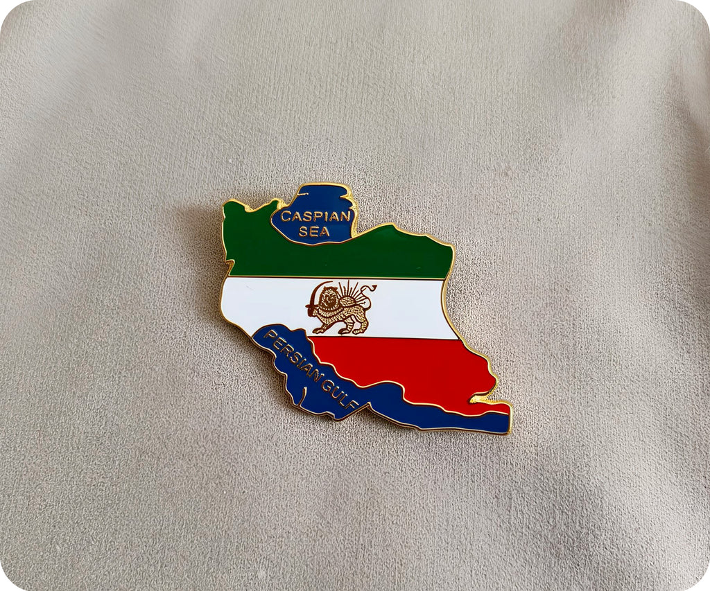 Iran Iranian Country Shape Pin Badge