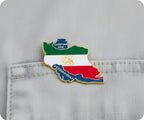 Iran Iranian Country Shape Pin Badge