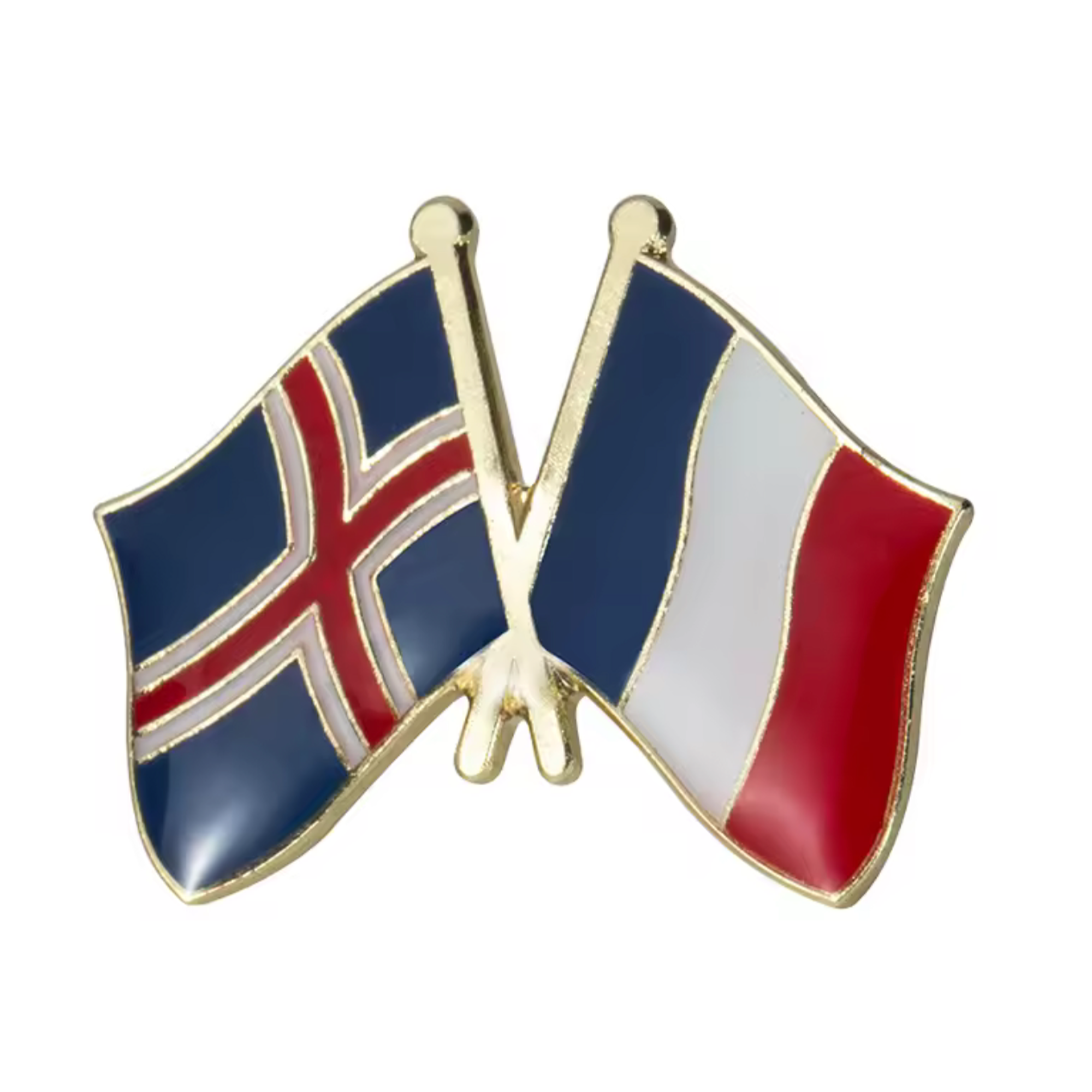 Iceland & France Friendship Pin Badge