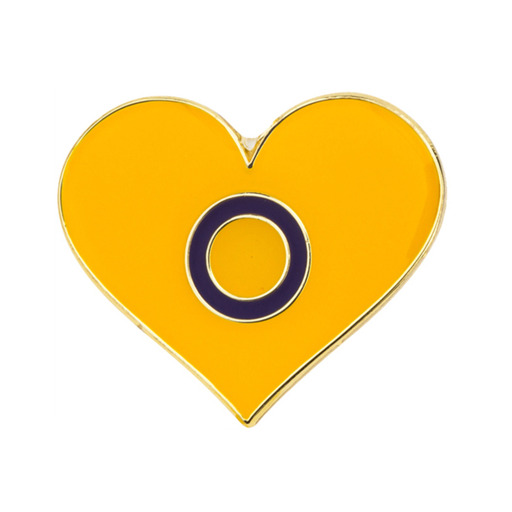 Intersex Heart Pin Badge Main image