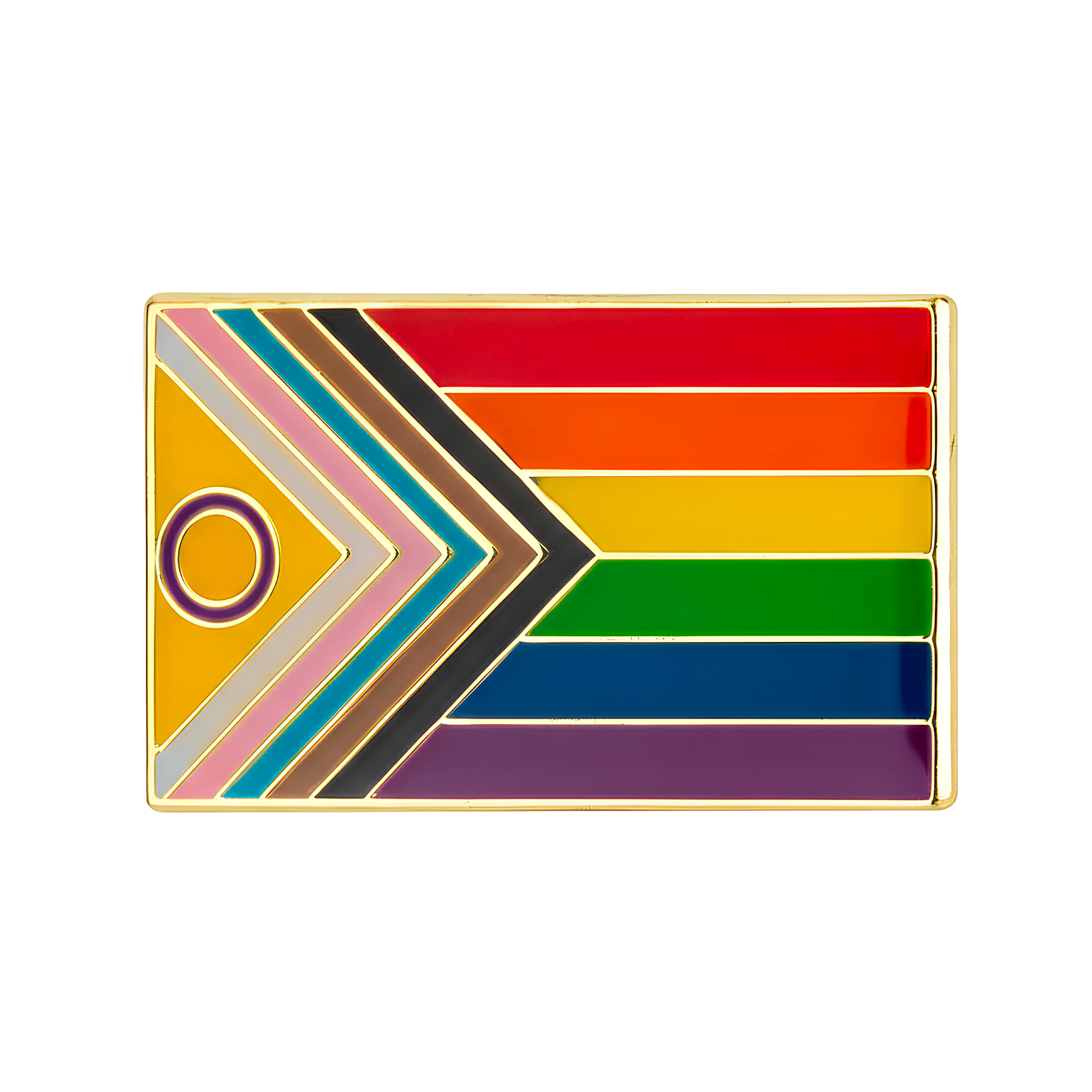 Intersex Inclusive Pride Rectangle Flag Pin Badge Main image