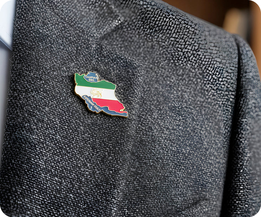 Iran Iranian Country Shape Pin Badge
