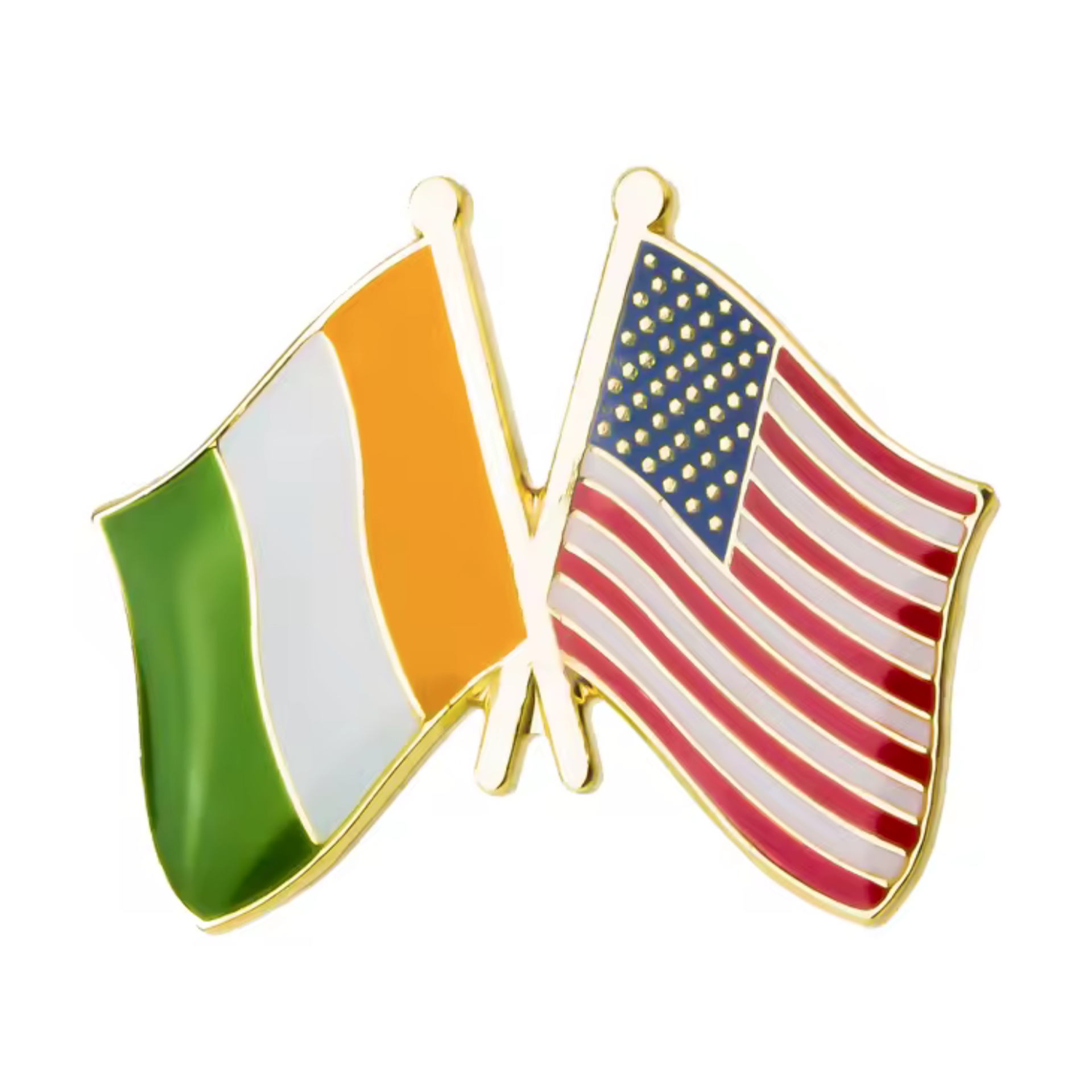 Côte d'Ivoire Ivory Coast & United States Friendship Pin Badge