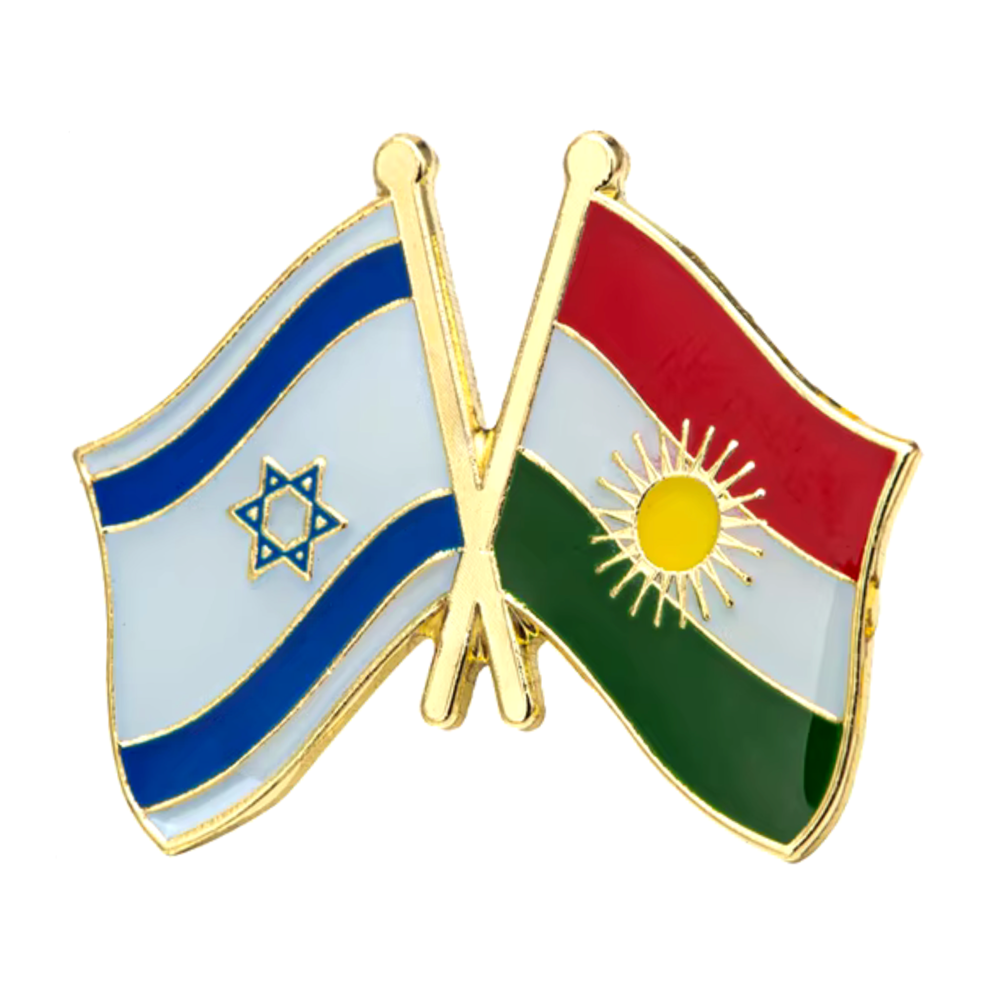 Israel & Kurdistan Friendship Pin Badge Main image