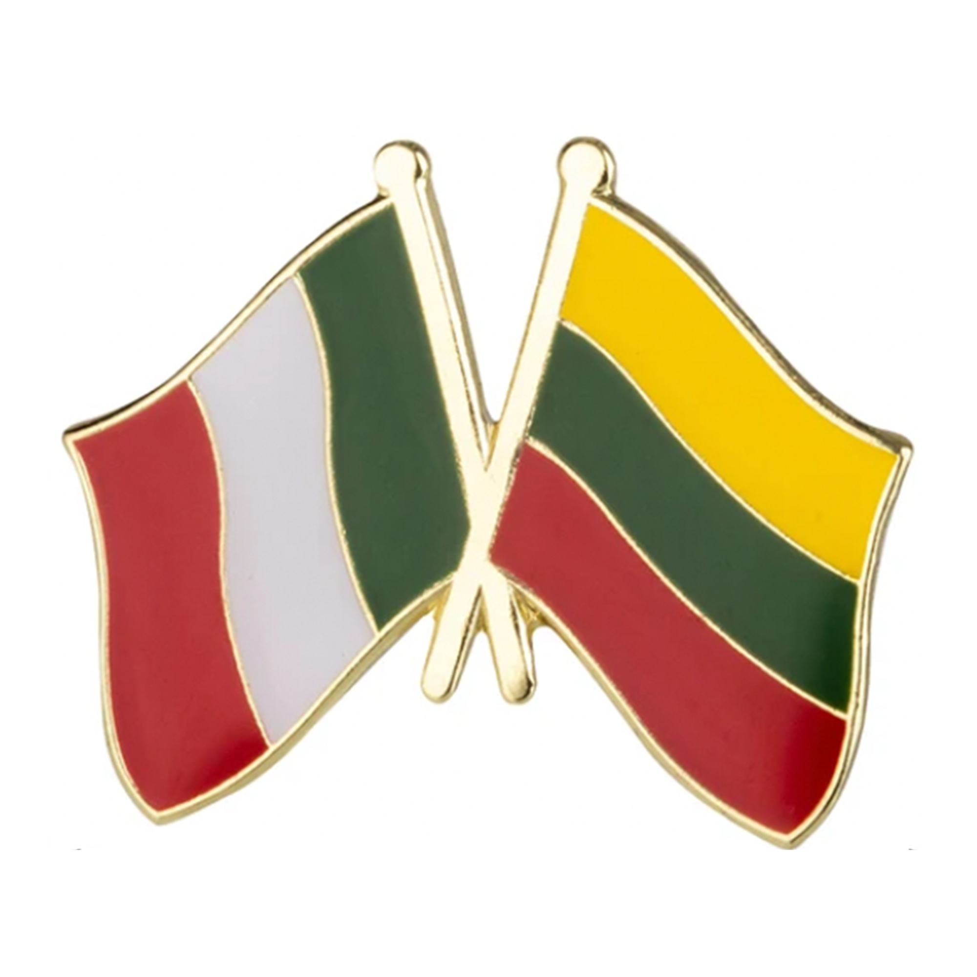 Italy & Lithuania Friendship Pin Badge Main image