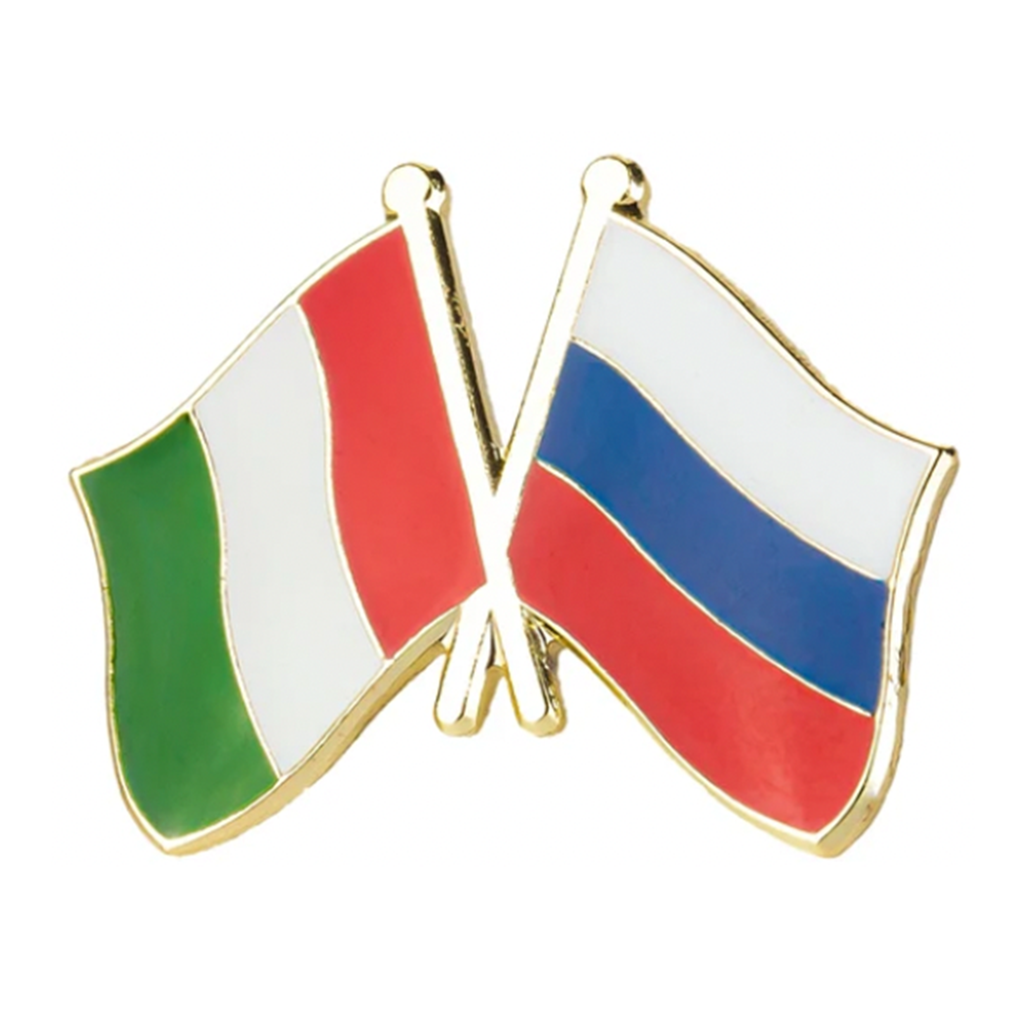 Italy & Russia Friendship Pin Badge Main image