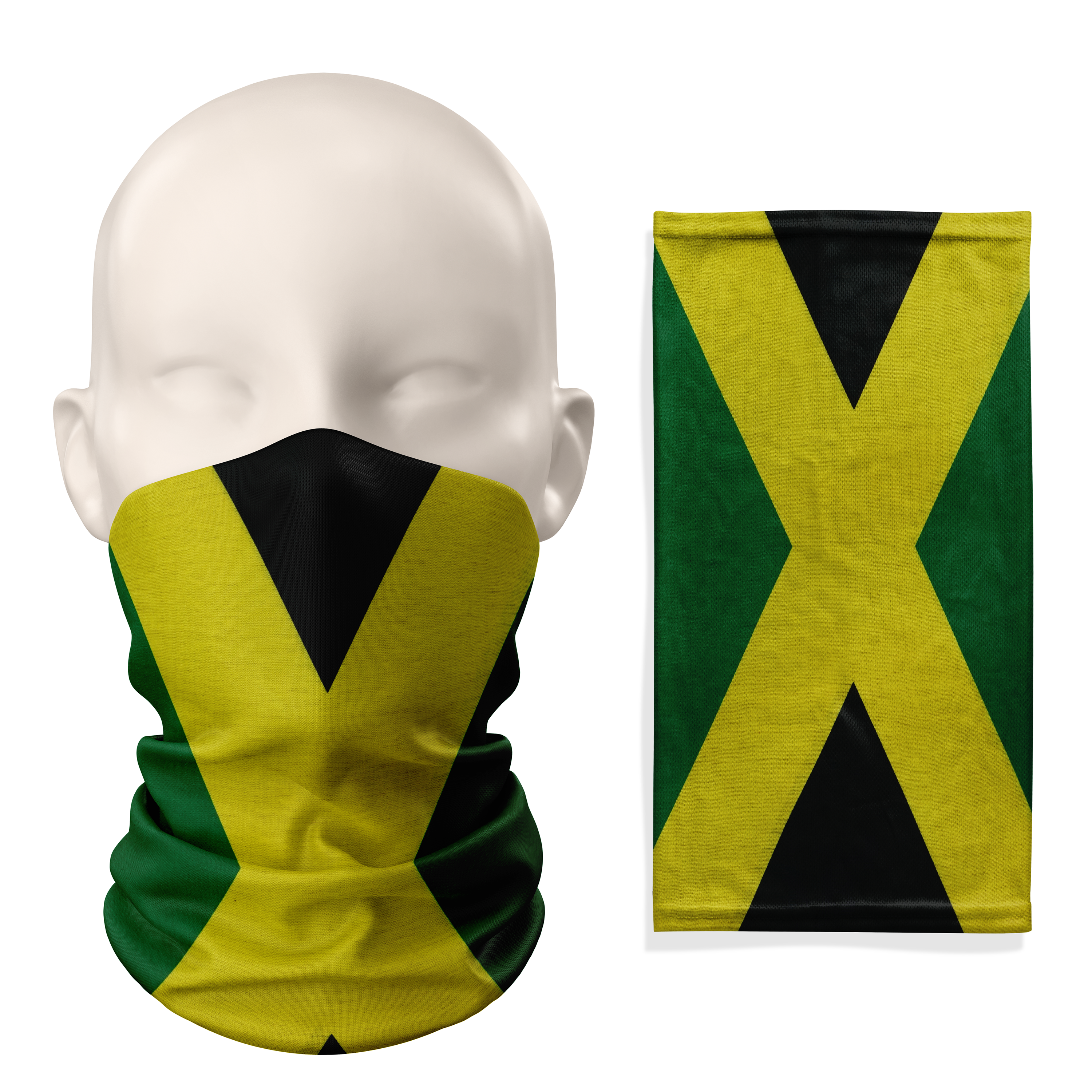 Jamaica Flag Snood  – Breathable Mask Neck Gaiter Face Covering