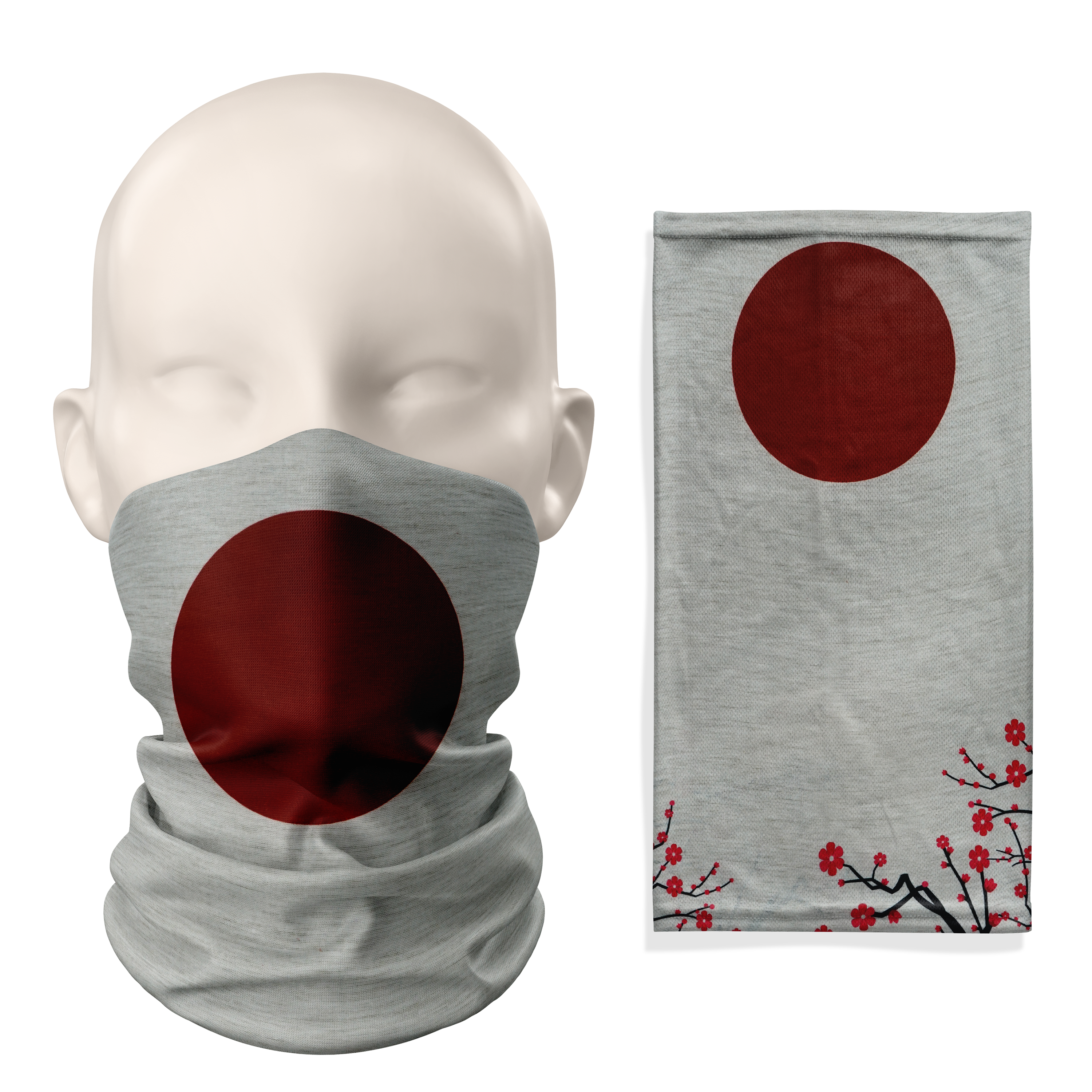 Japan Flag Snood  – Breathable Mask Neck Gaiter Face Covering