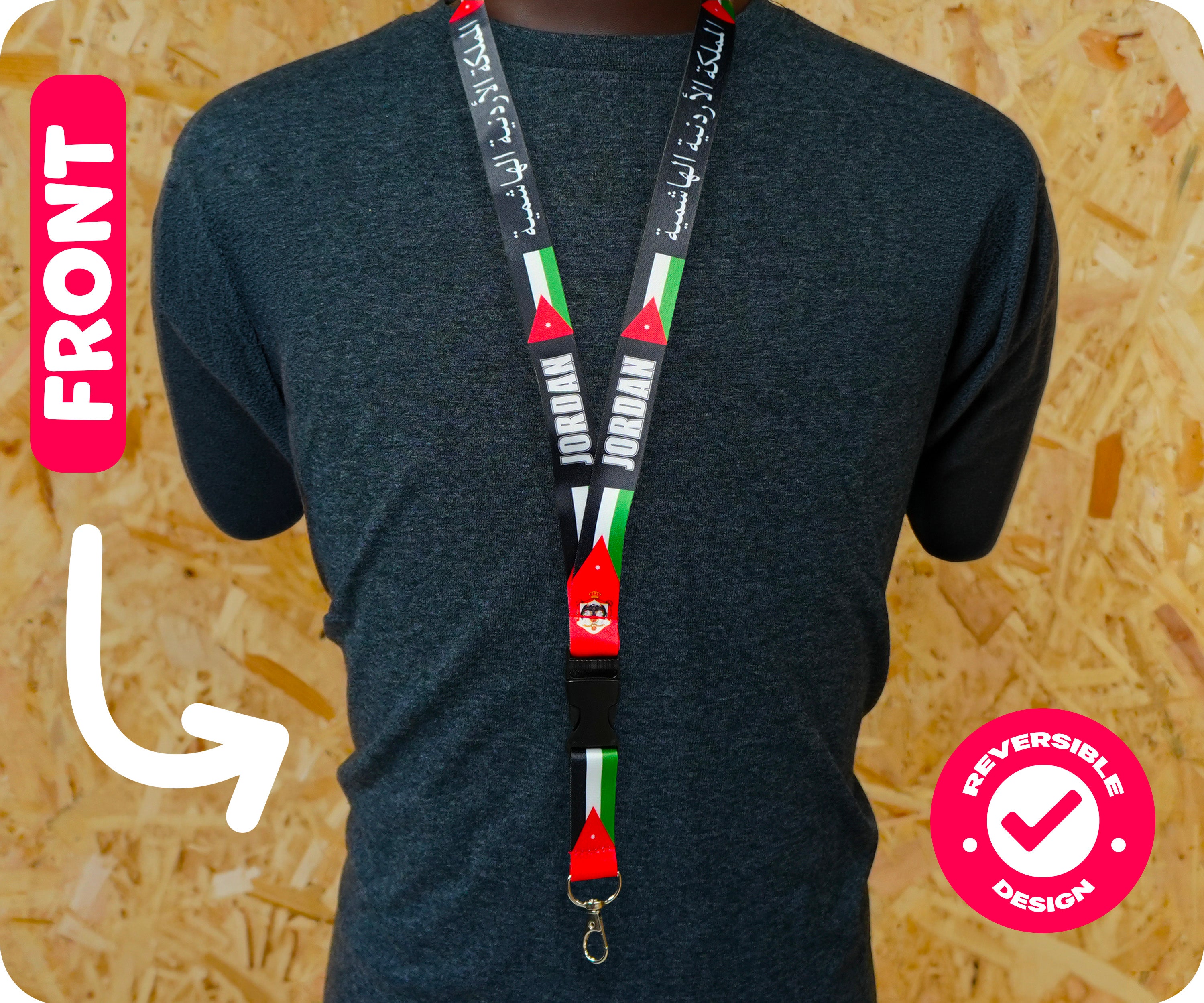 Jordan National Flag Lanyard Secondary image
