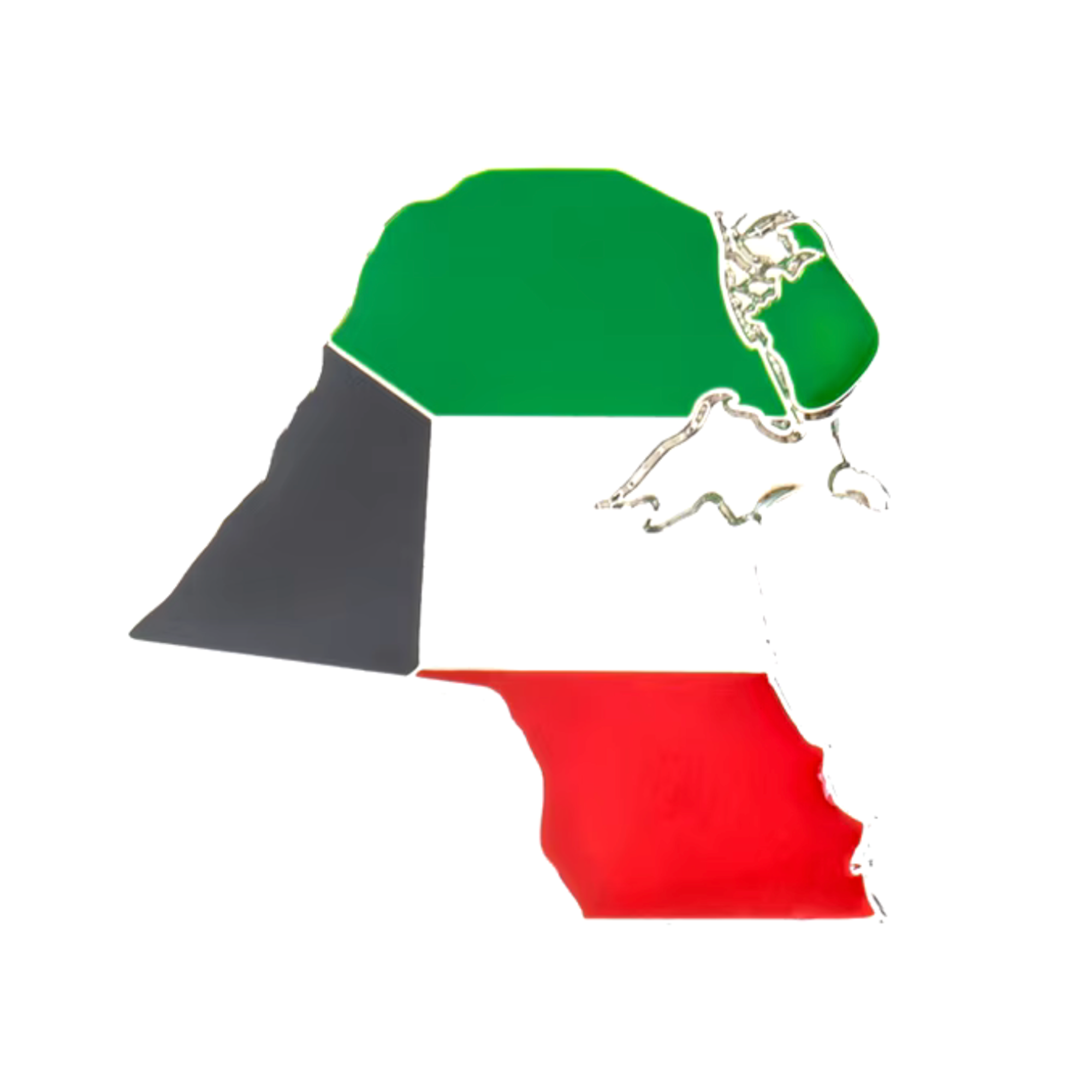 Kuwait Country Shape Pin Badge