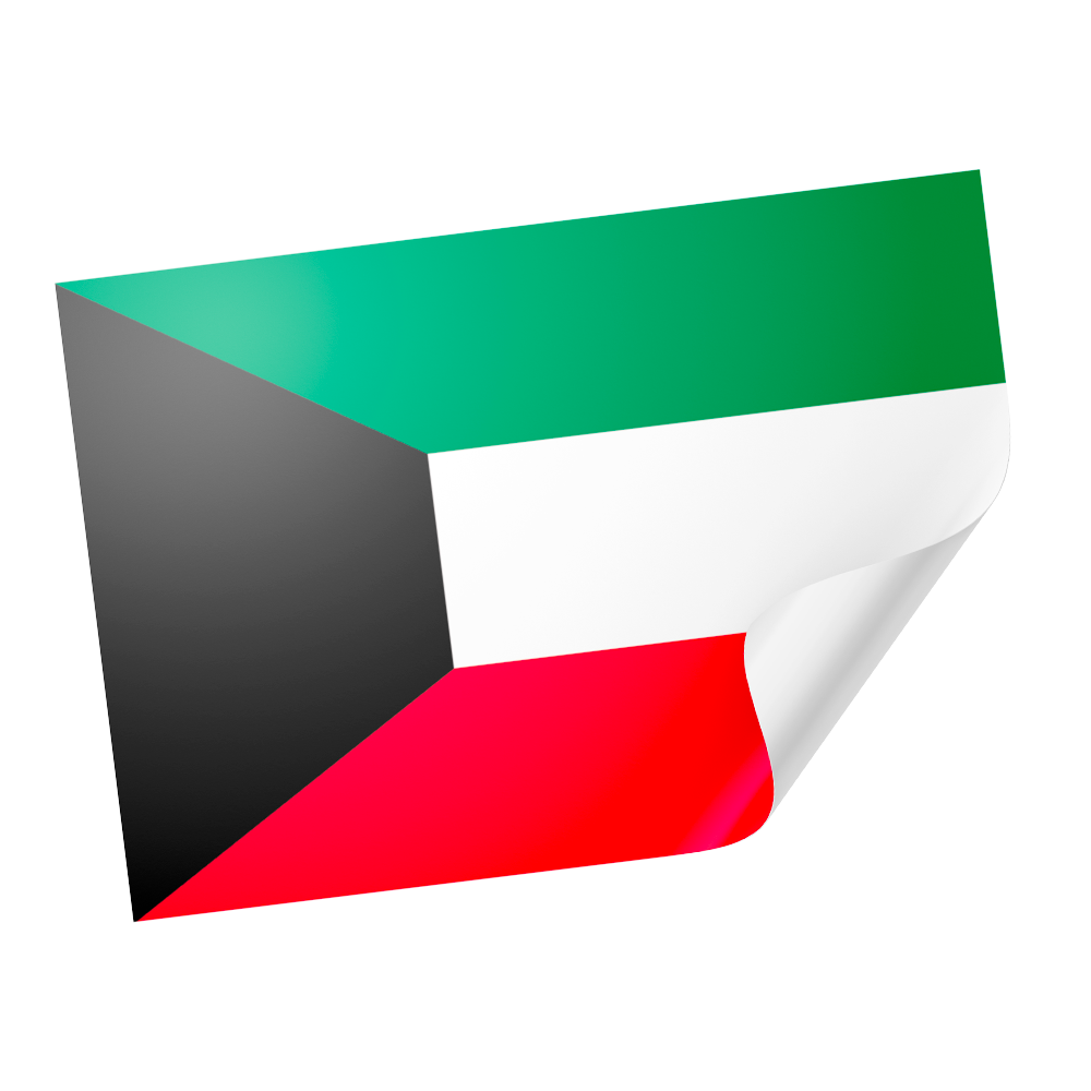 20 X Kuwait Flag Stickers