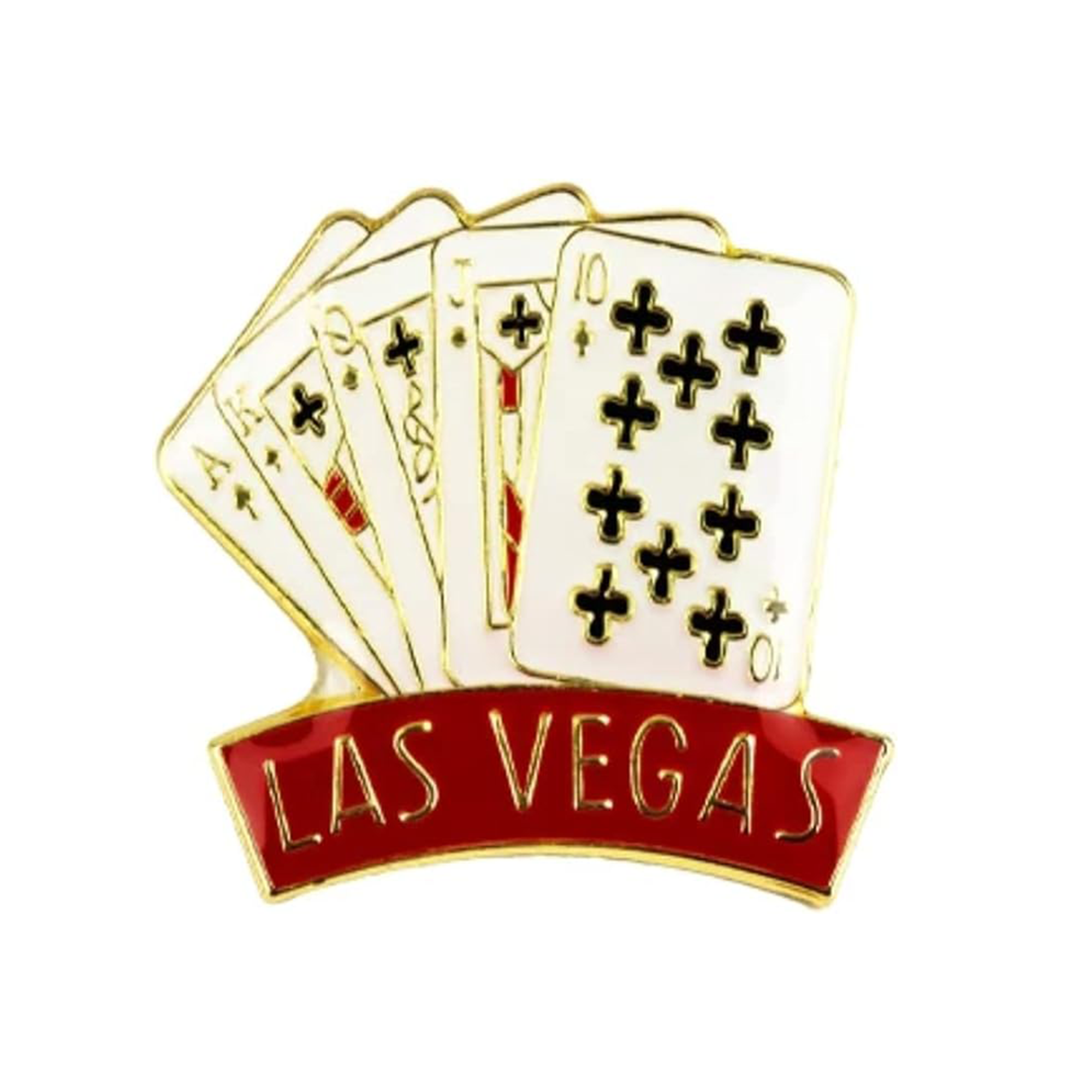 Las Vegas Royal Flush Pin Badge Main image