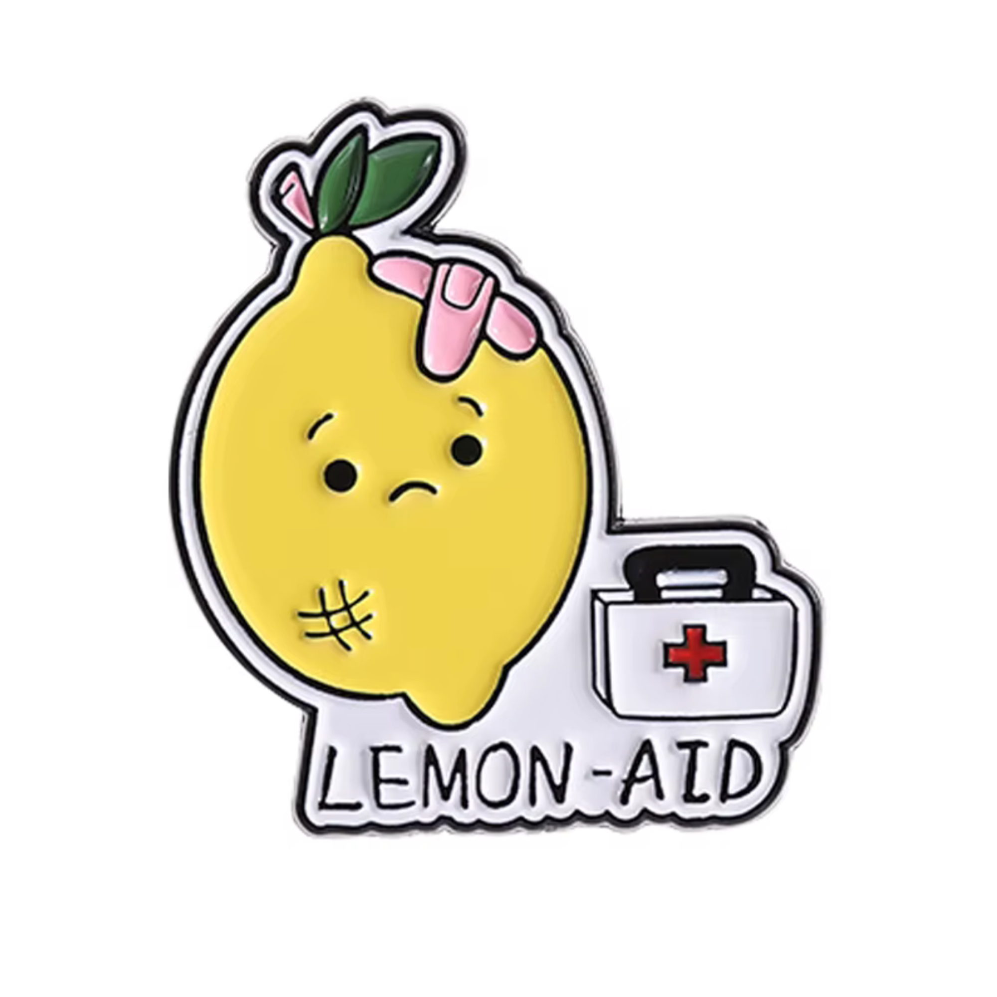 Lemon Aid Medical Nurse Food Funny Pin Badge