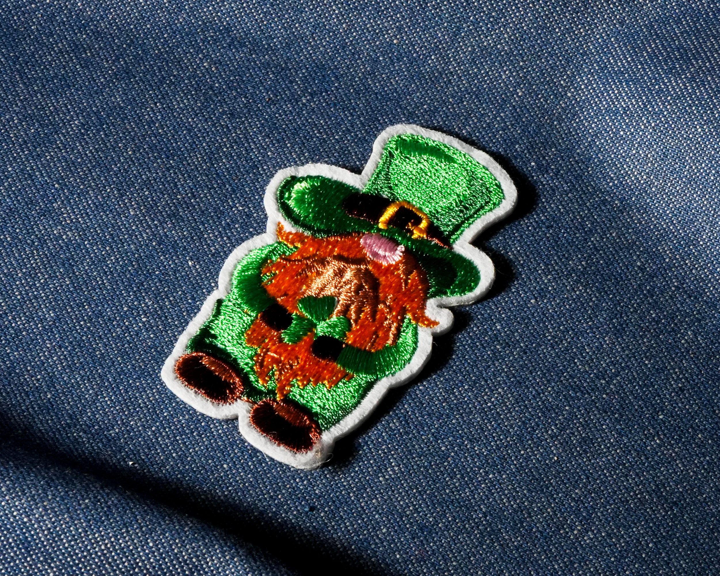 Irish Leprechaun Beard Patch Iron On (4 x 6cm)