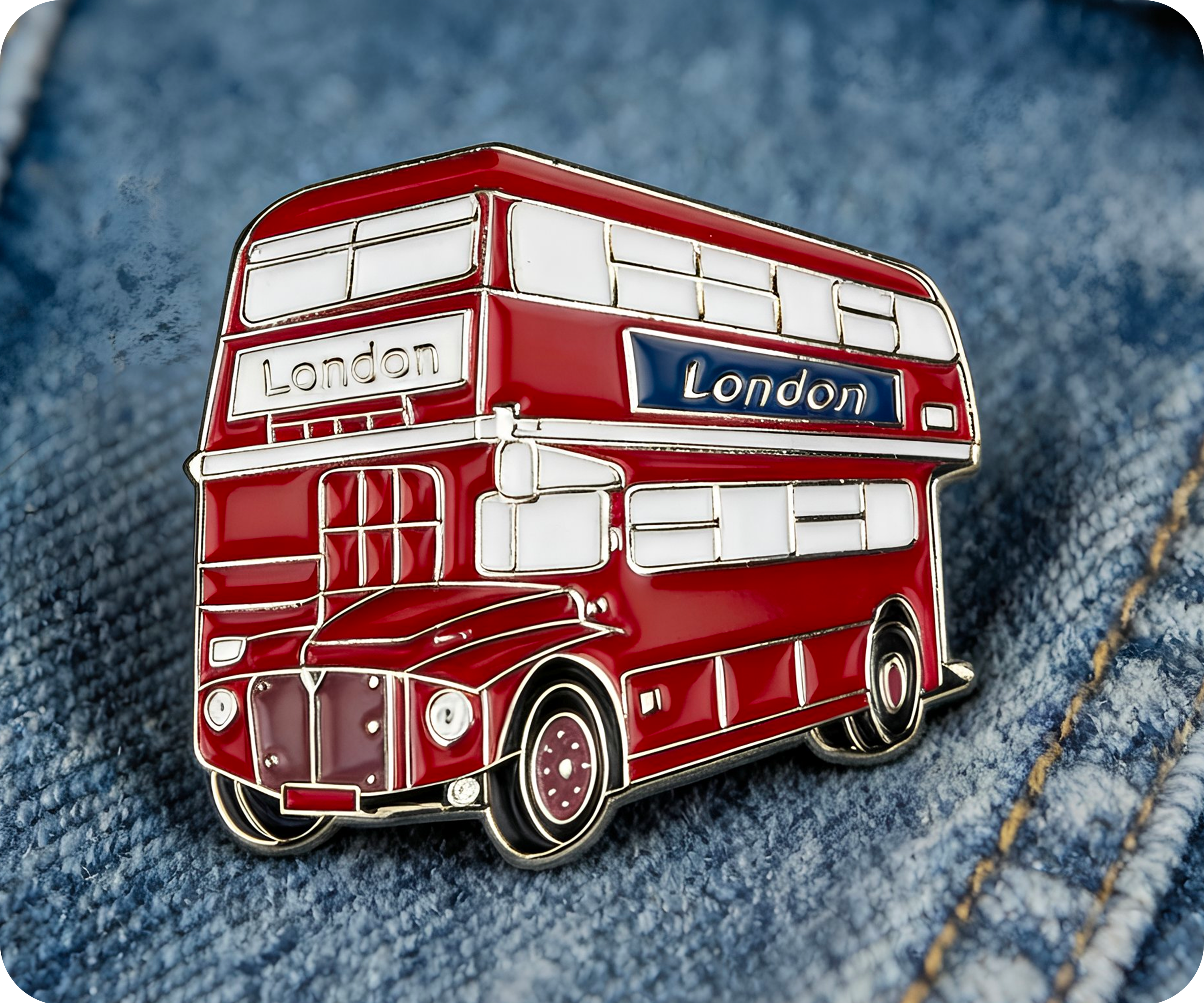 London Bus Pin Badge Secondary image