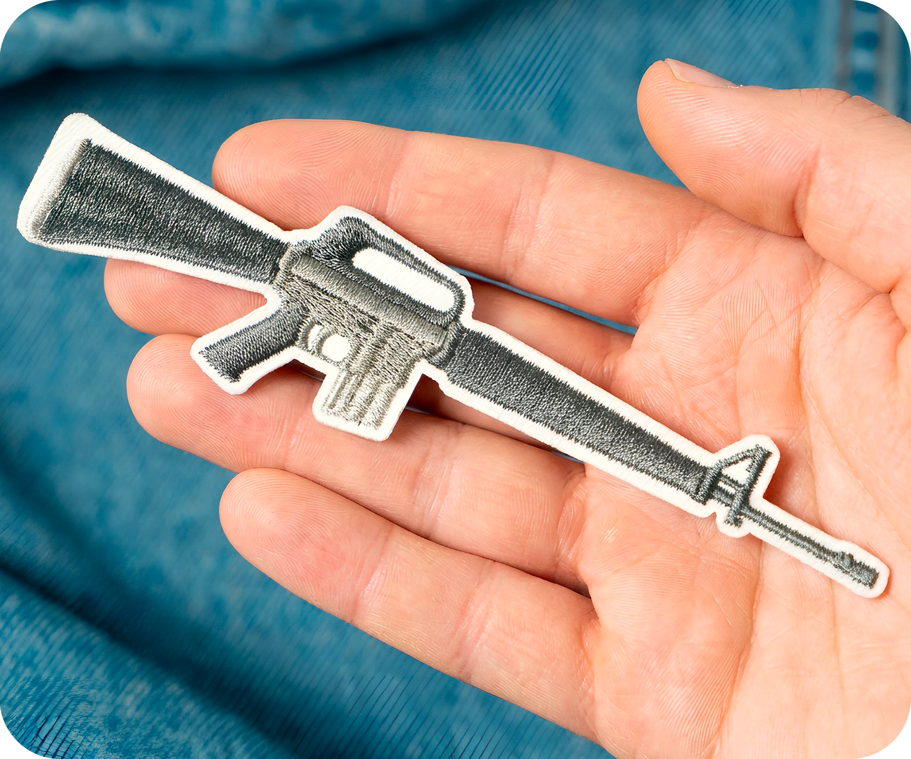 M16/M16A1 Rifle United States Army Iron On Patch (10 x 3.5cm)