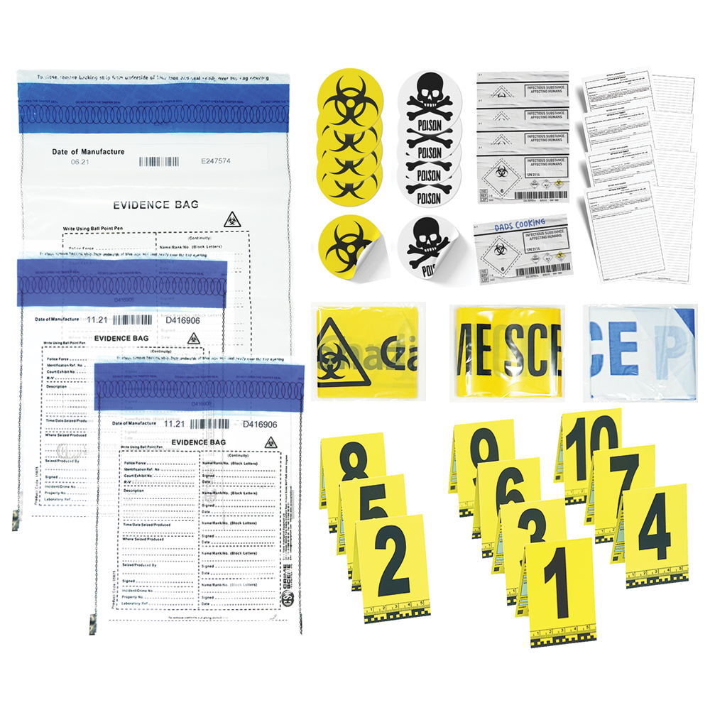 MEGA CSI Crime Scene Murder Mystery Kit | Funny Novelty Party Halloween Police Evidence Game Main image
