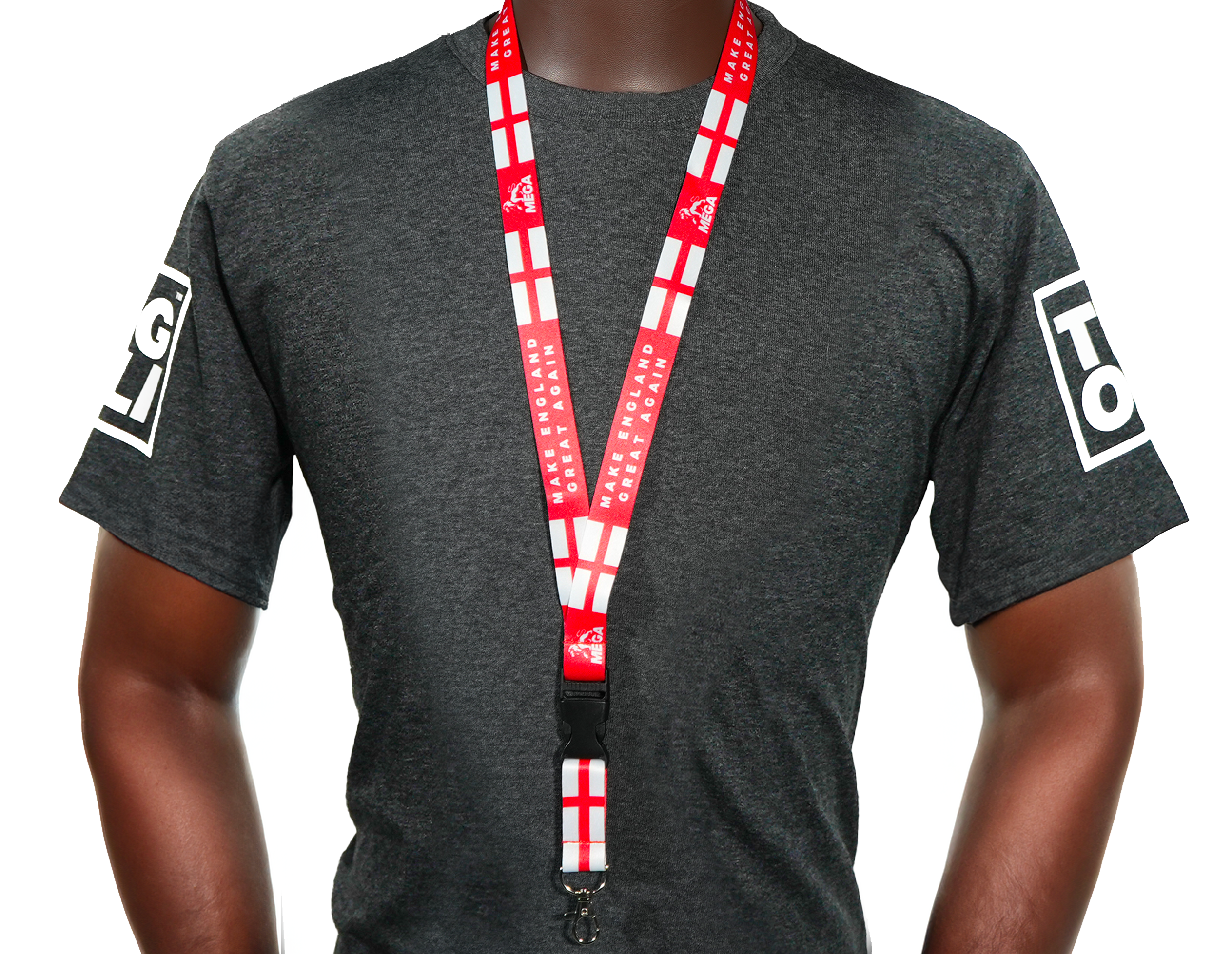Make England Great Again Lanyard MEGA – St George’s Cross England Flag Neck Strap