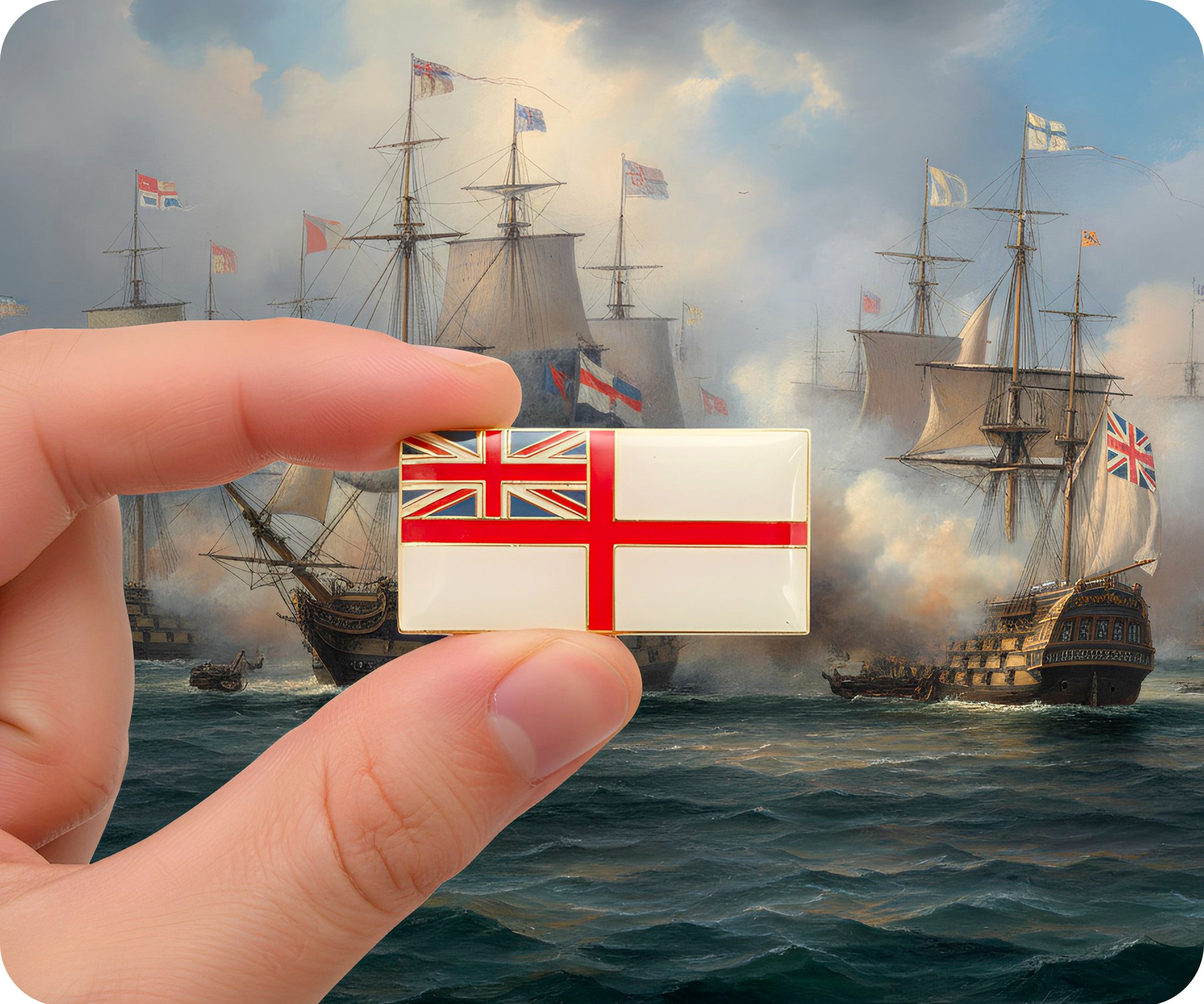 Royal Navy White Ensign | British Navy Flag (Rectangle)