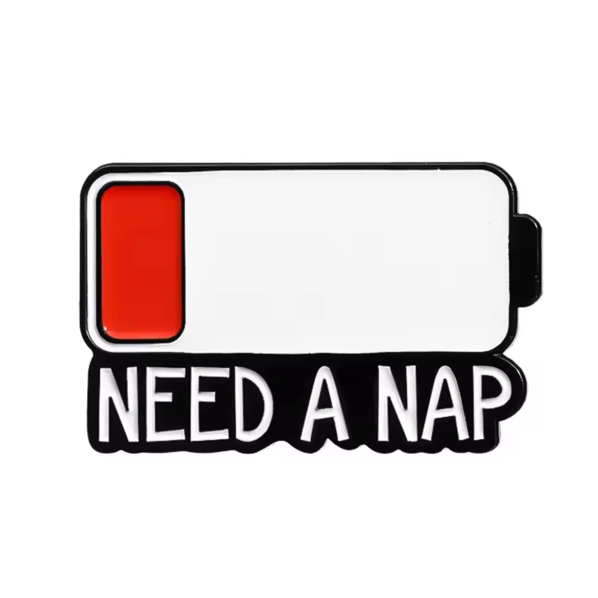 Social Battery Need A Nap Pin Badge