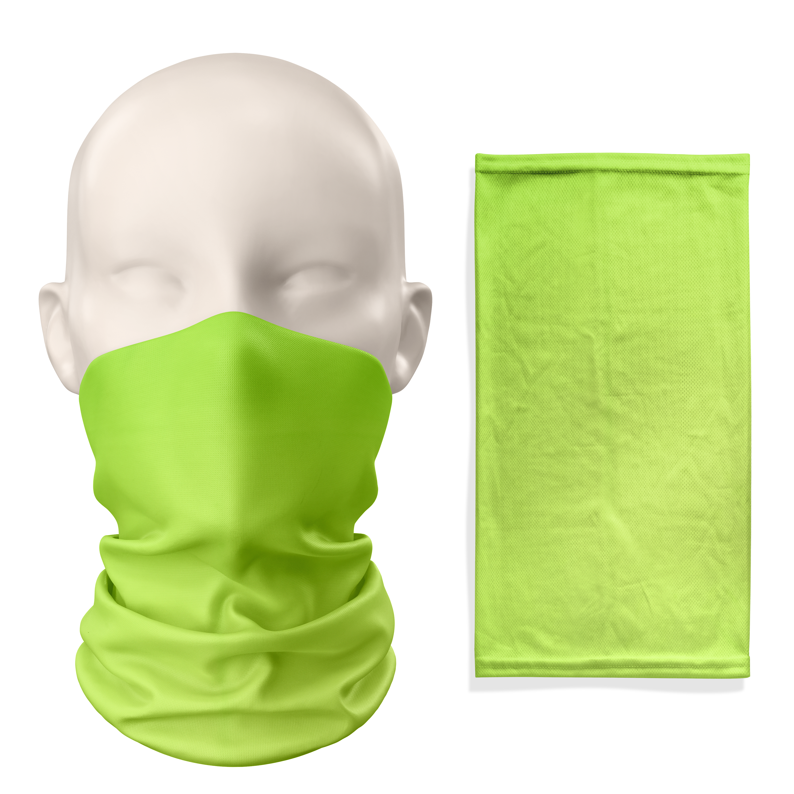 Neon Yellow Green Snood  – Breathable Mask Neck Gaiter Face Covering