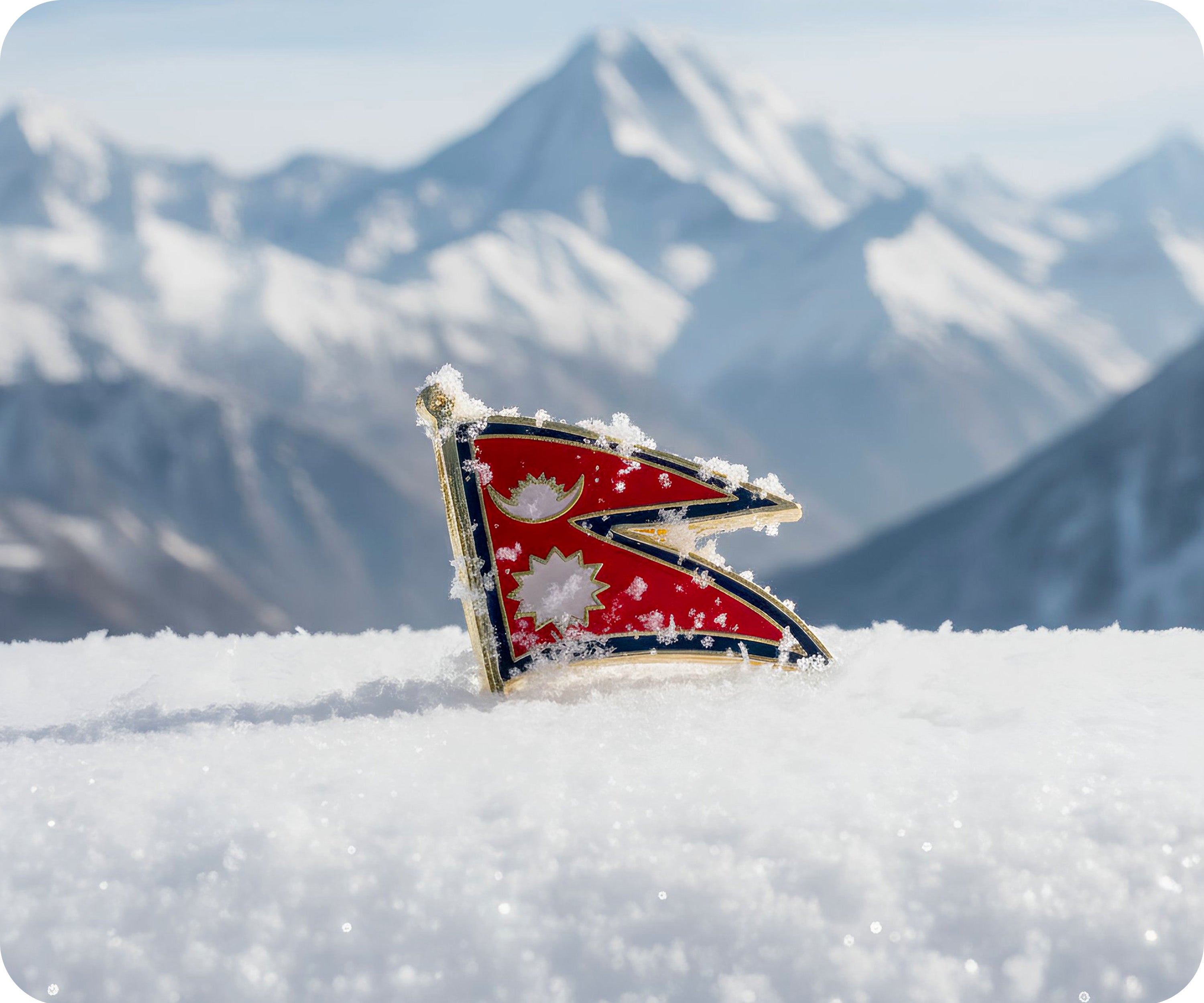 Nepal Flag Pin Badge Secondary image