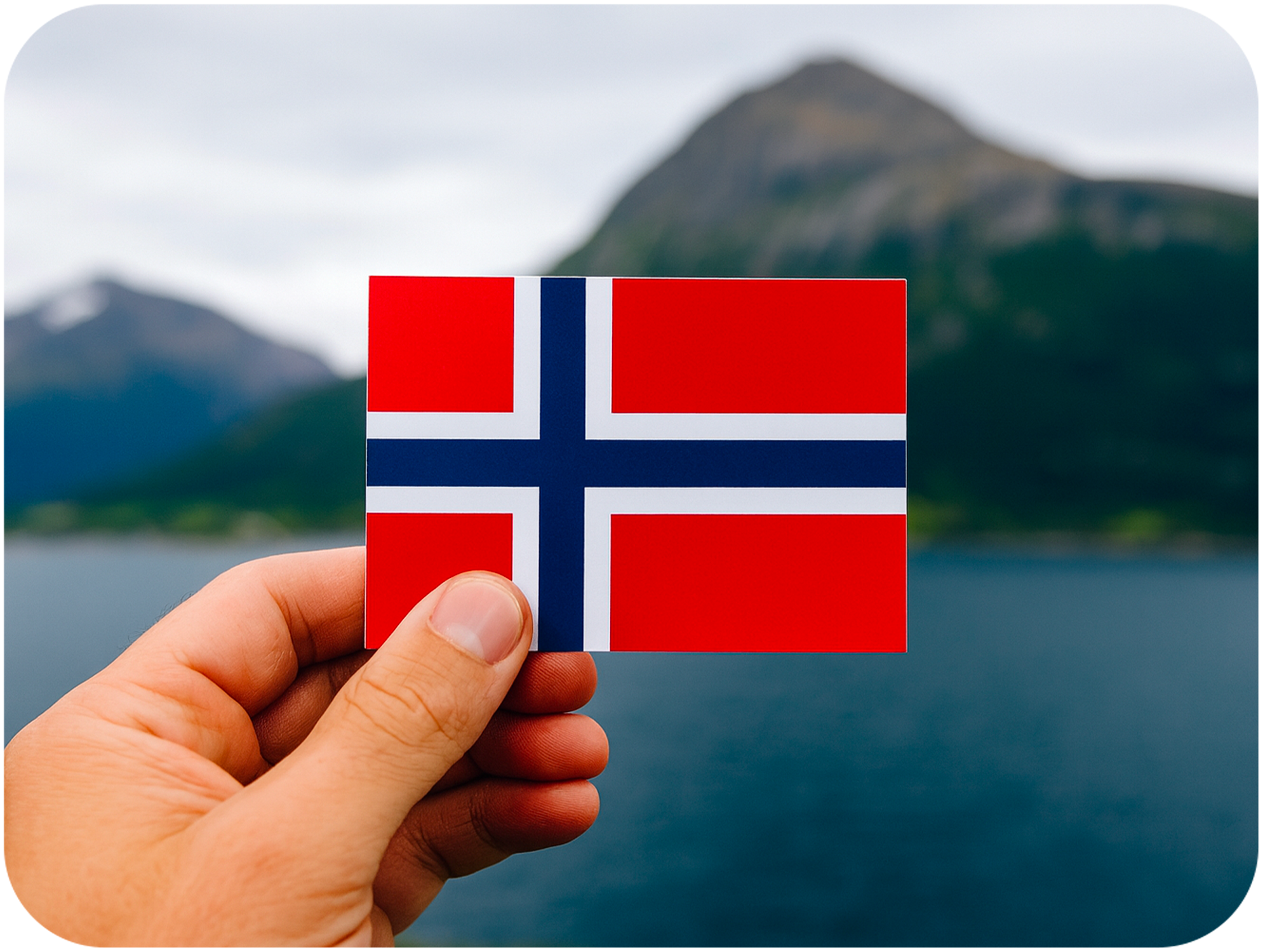20 X Norway Flag Stickers