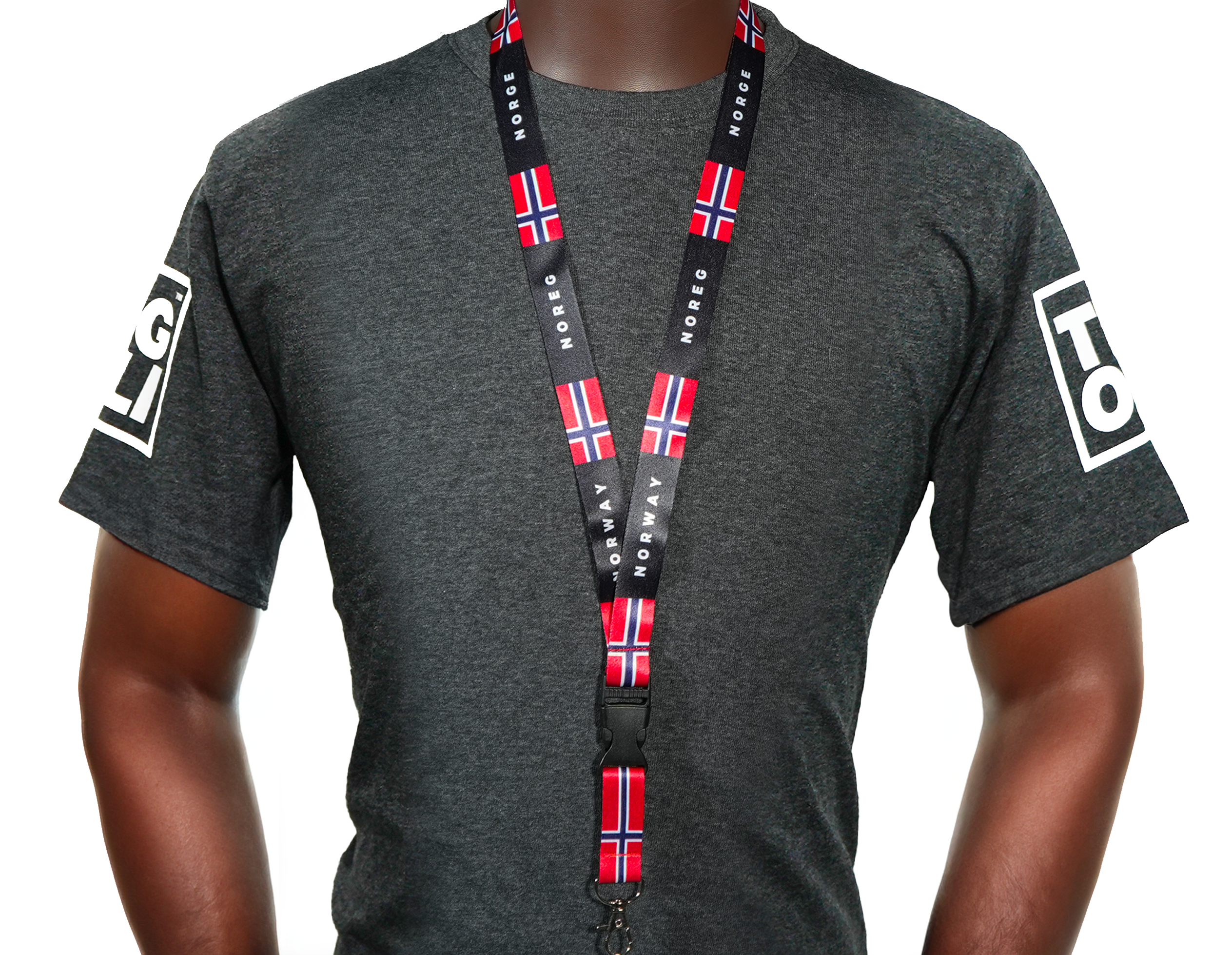 Norway Flag Lanyard – Red, Blue & White Norwegian Flag Neck Strap