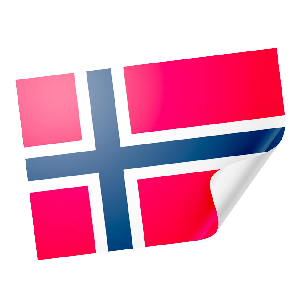 20 X Norway Flag Stickers