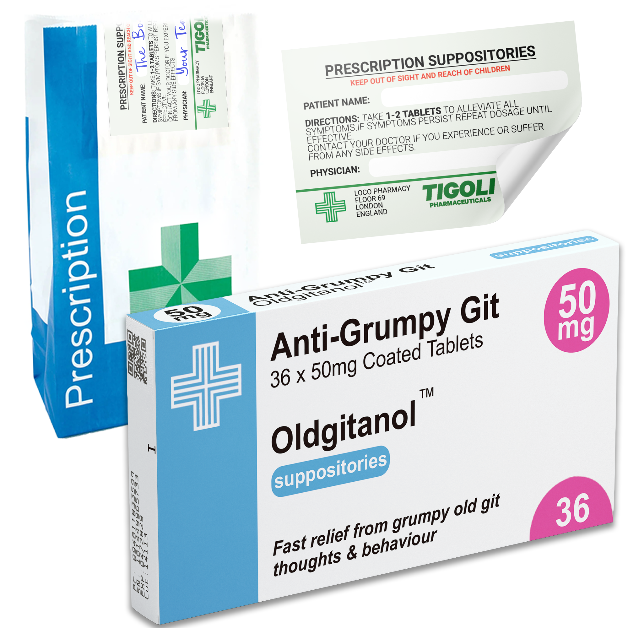 Anti-Cunt Joke Pill Box + Prescription Bag