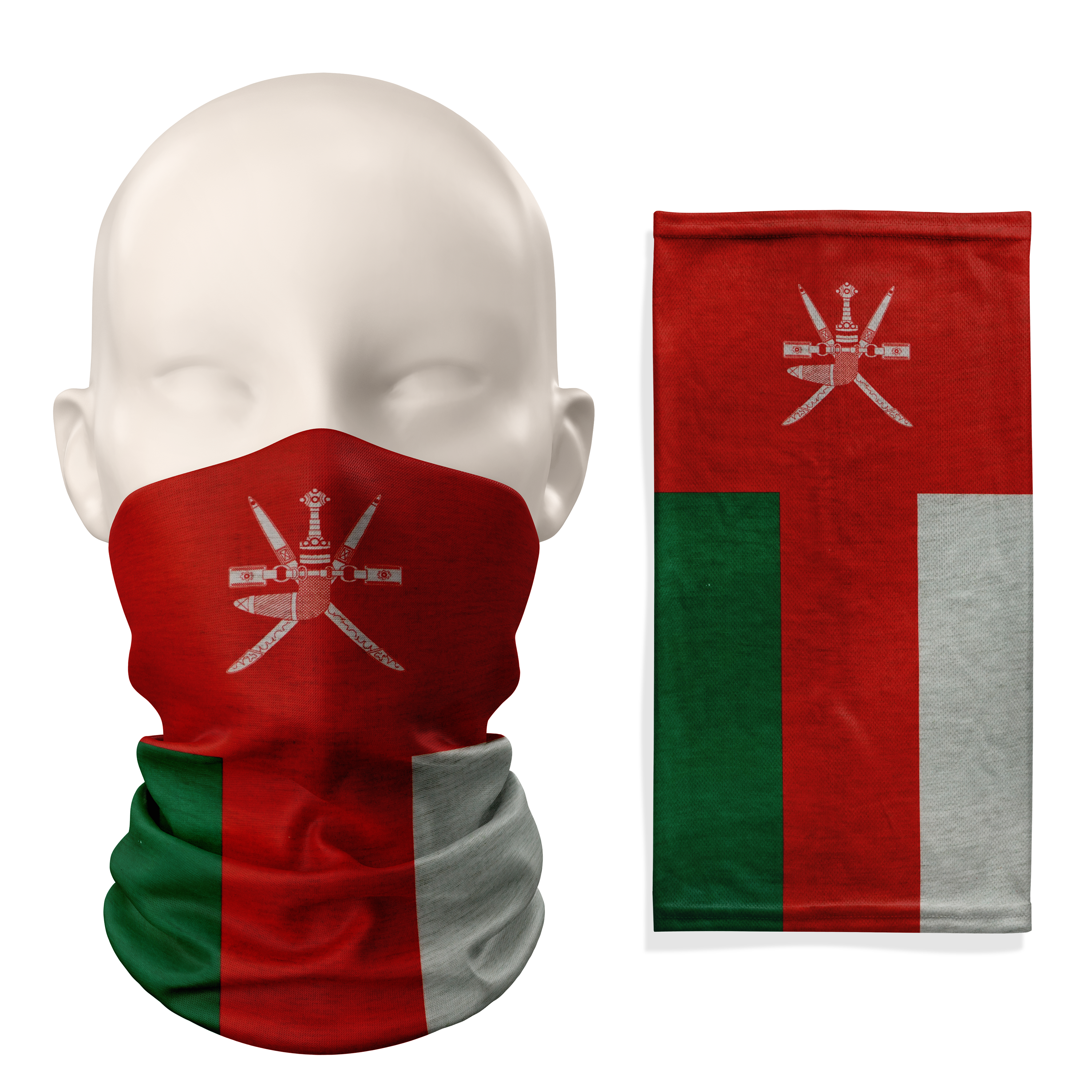 Oman Flag Snood  – Breathable Mask Neck Gaiter Face Covering