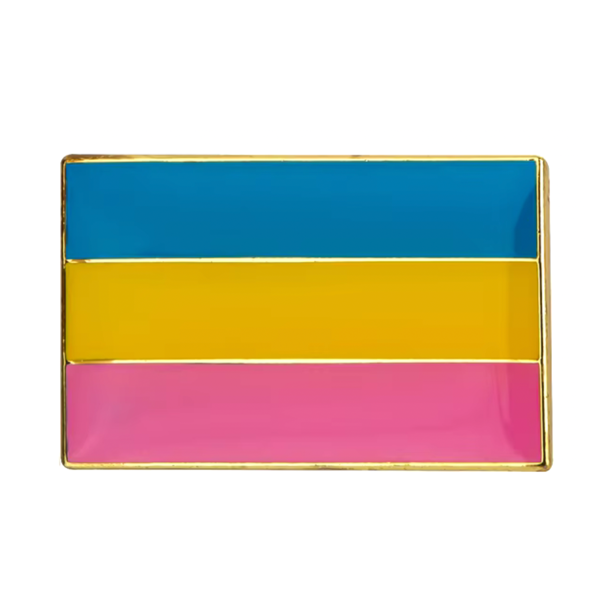 Pansexual Pride Rectangle Pin Badge Main image