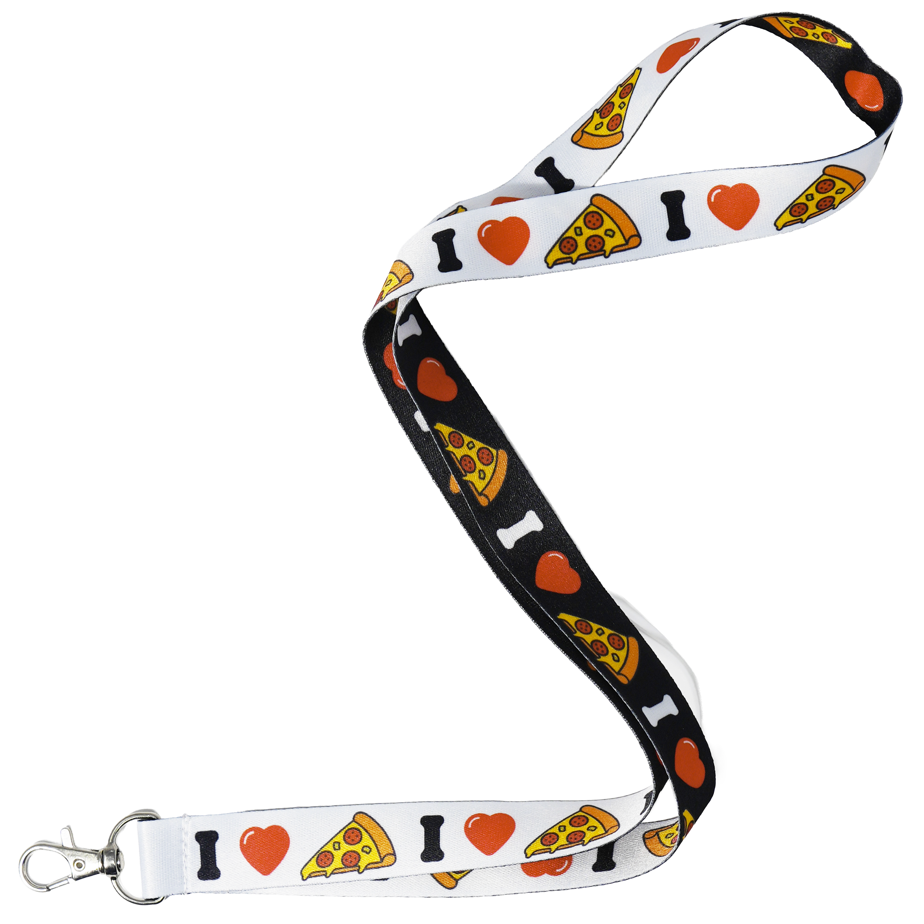 I Love Pizza Fast Food Lanyard