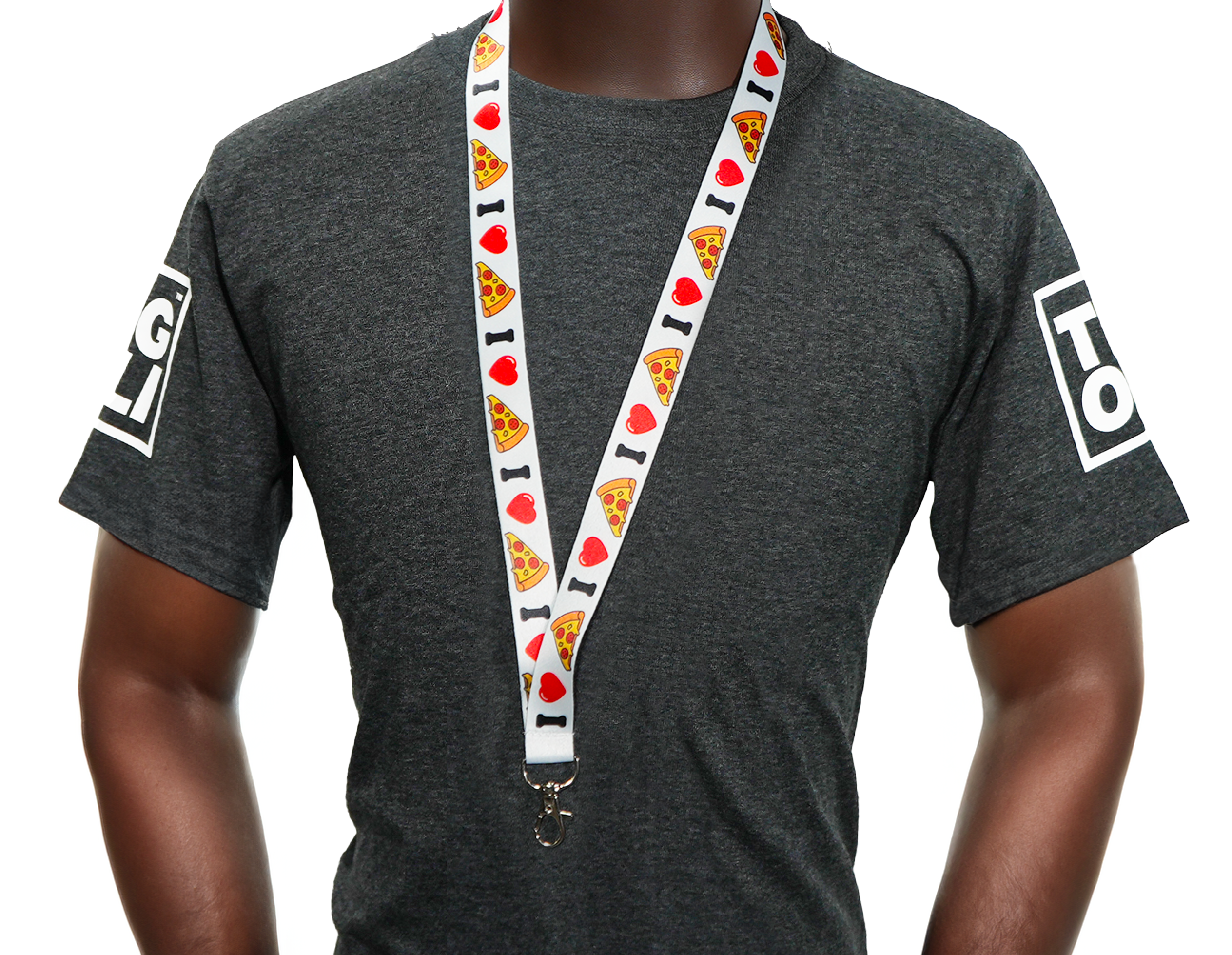 I Love Pizza Fast Food Lanyard