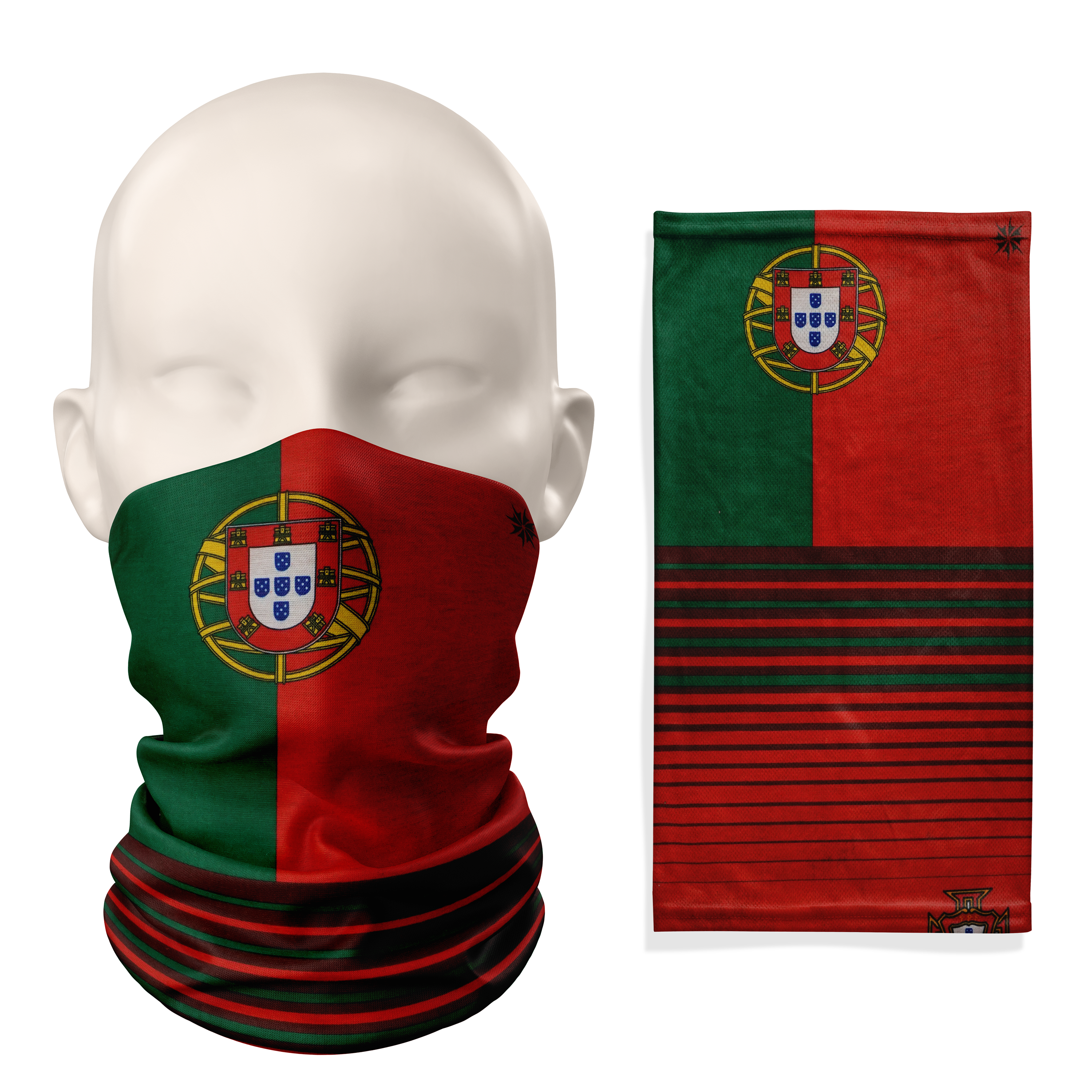 Portugal Flag Snood  – Breathable Mask Neck Gaiter Face Covering