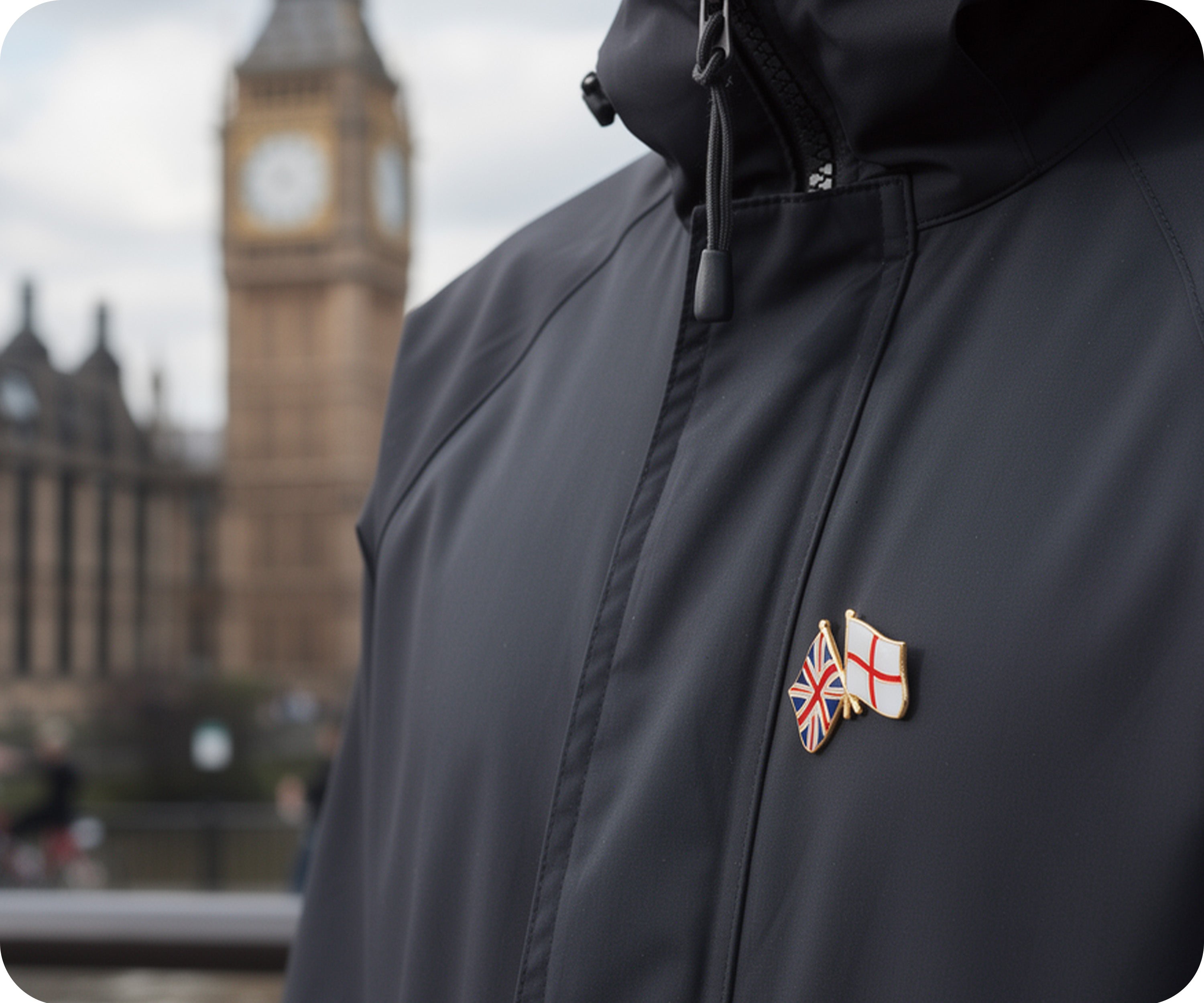 United Kingdom & England Friendship Pin Badge Secondary image