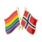 Rainbow & Norway Friendship Pin Badge
